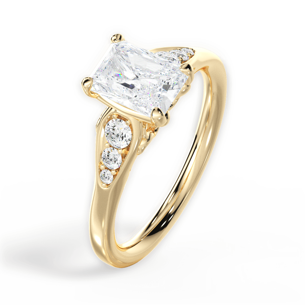 14kt Yellow Gold/18kt Yellow Gold/radiant/perspective