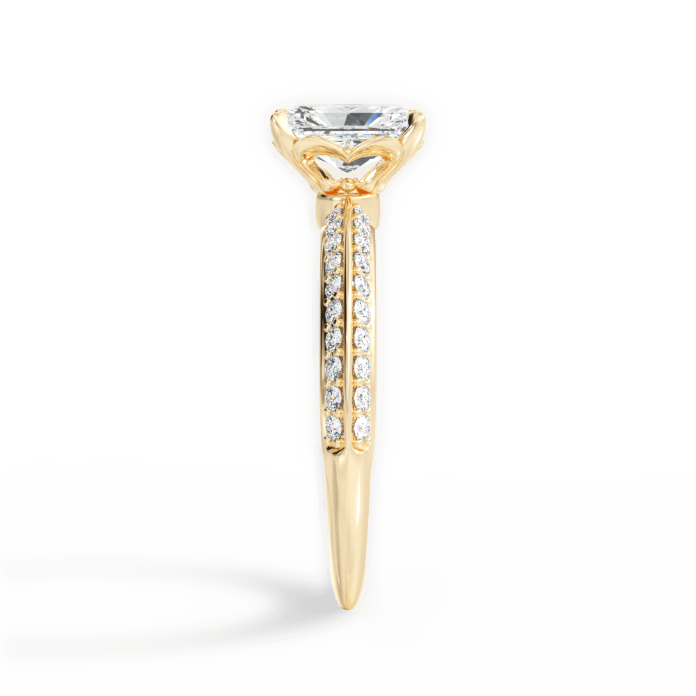 14kt Yellow Gold/18kt Yellow Gold/radiant/side