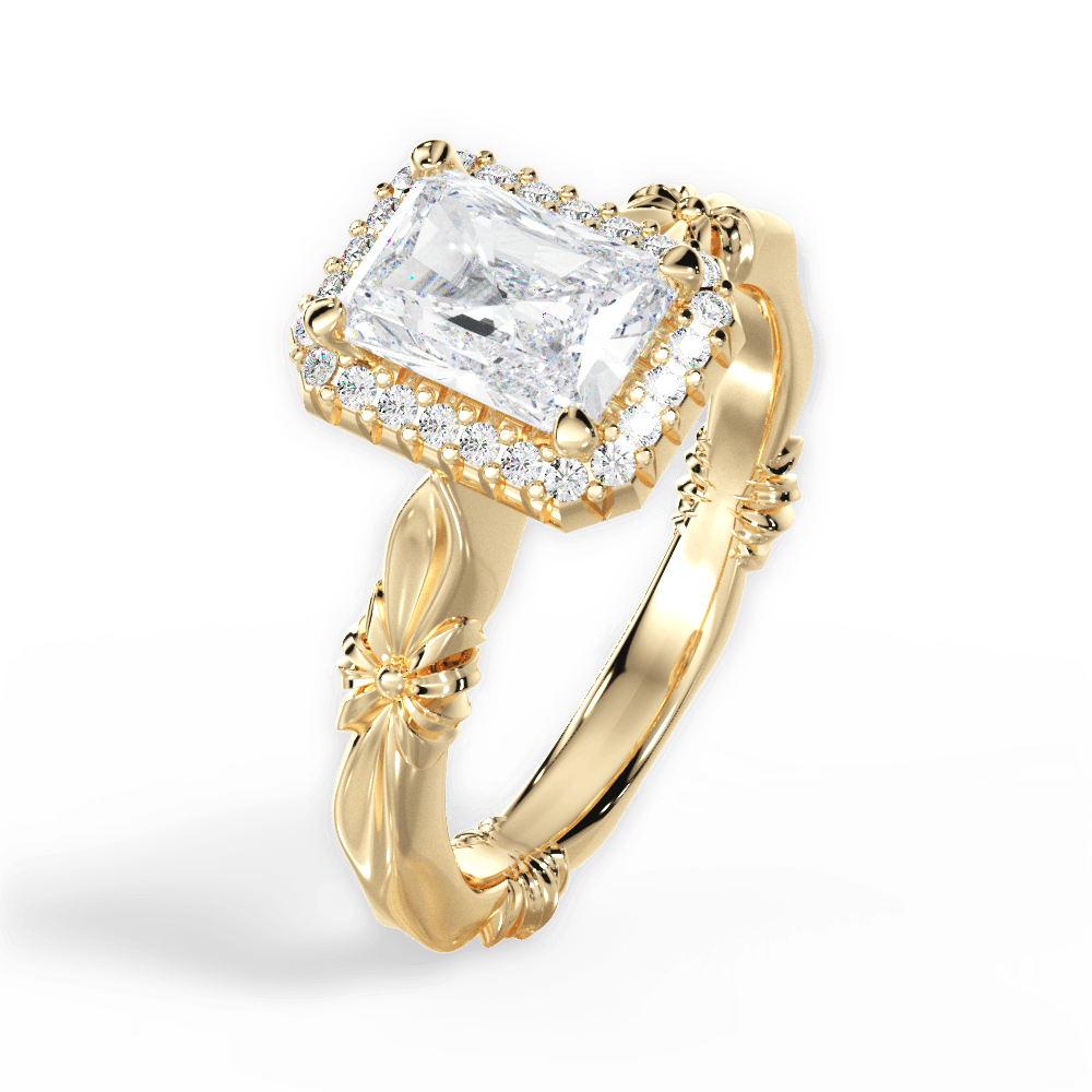 14kt Yellow Gold/18kt Yellow Gold/radiant/side
