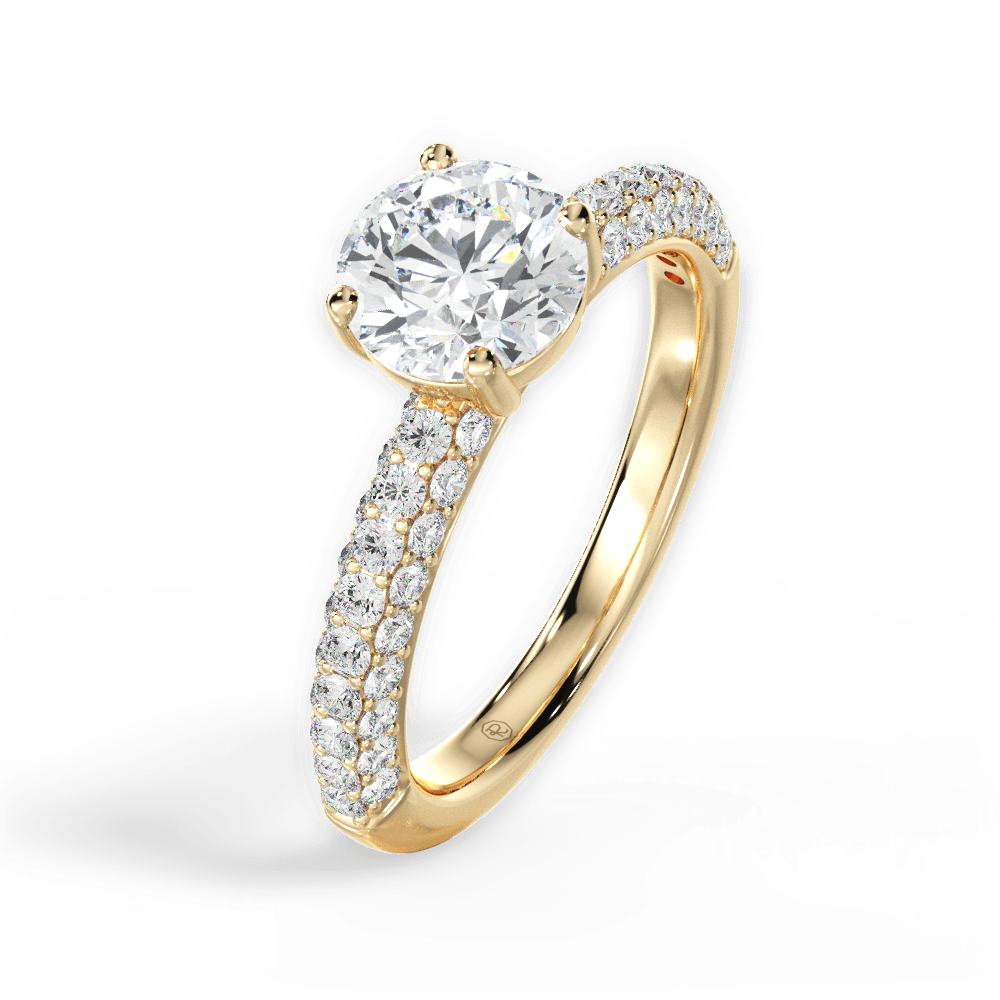 14kt Yellow Gold/18kt Yellow Gold/round/perspective