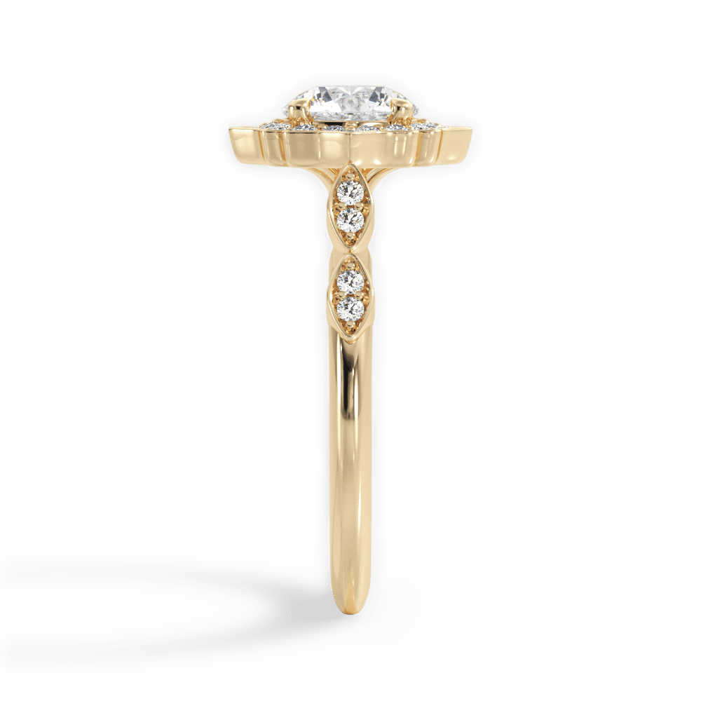 14kt Yellow Gold/18kt Yellow Gold/round/perspective