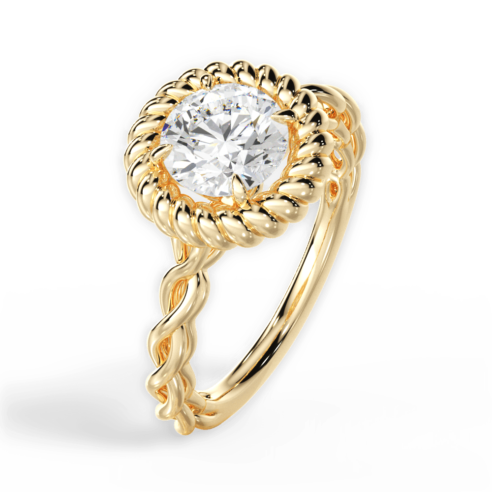 14kt Yellow Gold/18kt Yellow Gold/round/side