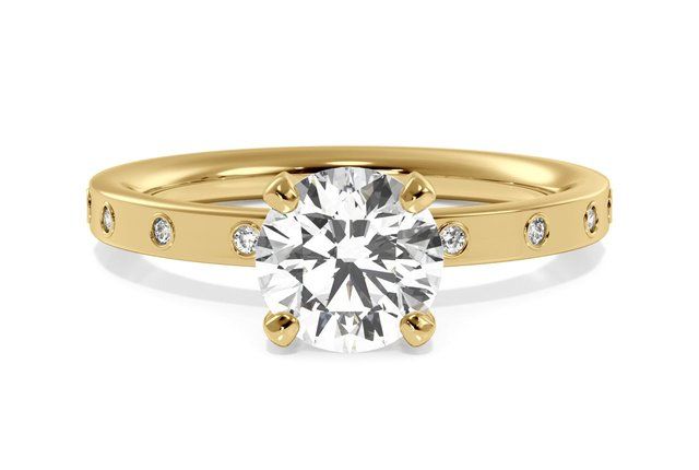 1 carat yellow gold diamond ring