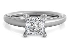 1 carat princess cut diamond ring