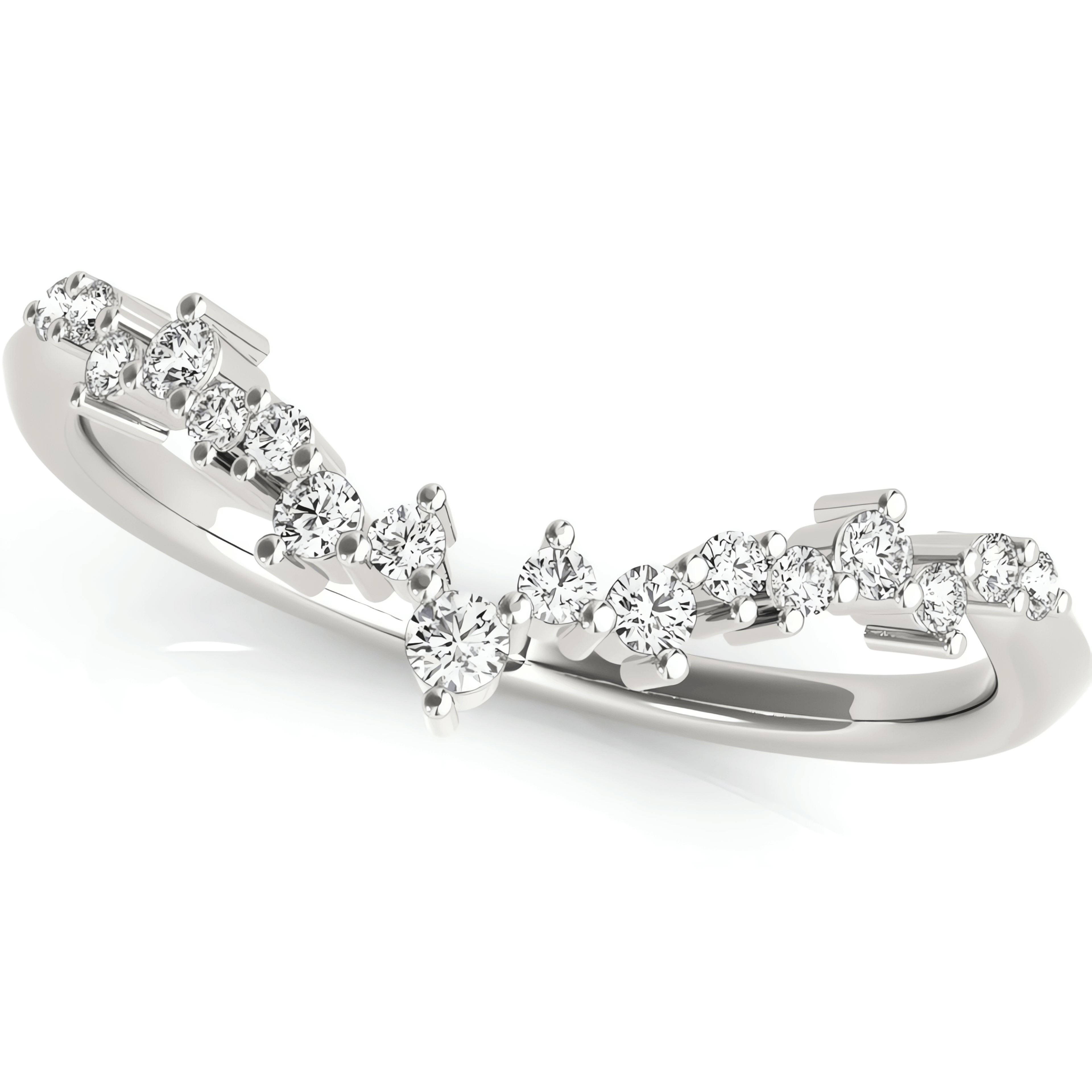 14kt white gold/18kt white gold/platinum/0.20 ctw/earth grown/lab grown/perspective