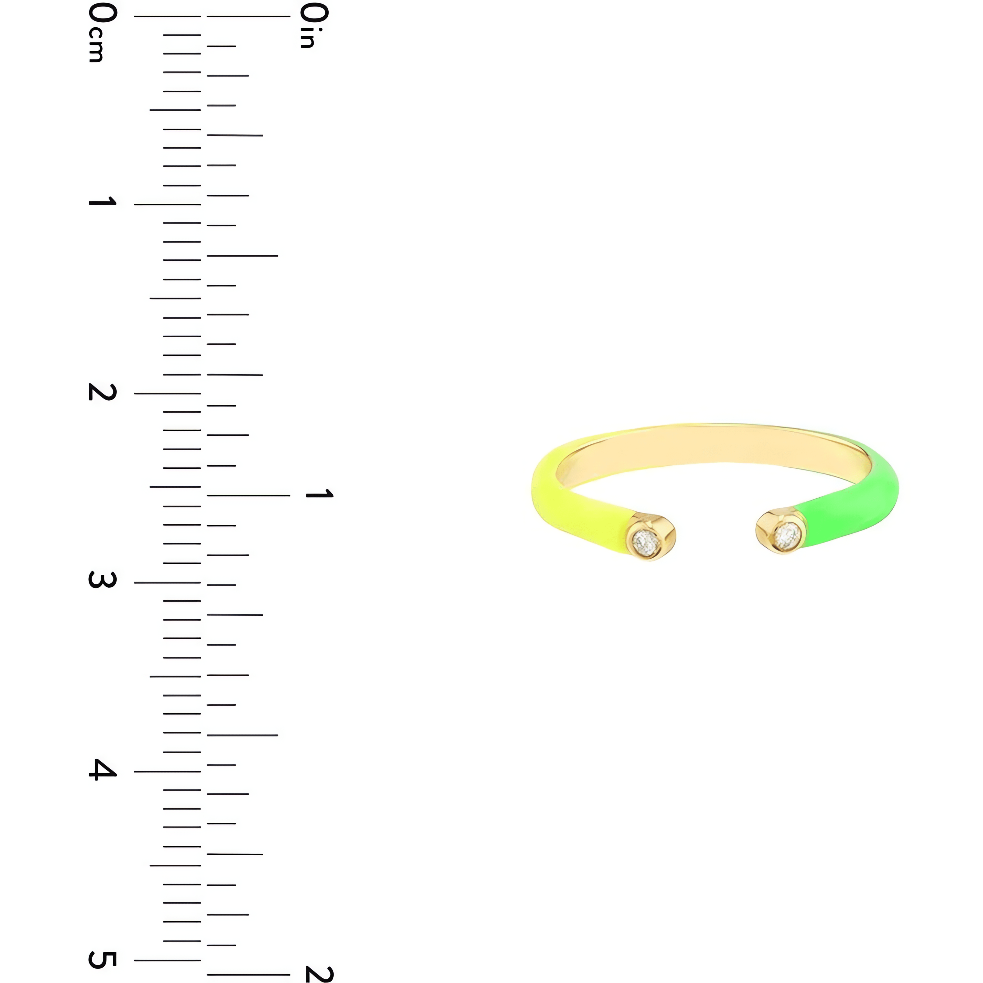 14kt yellow gold/measurement