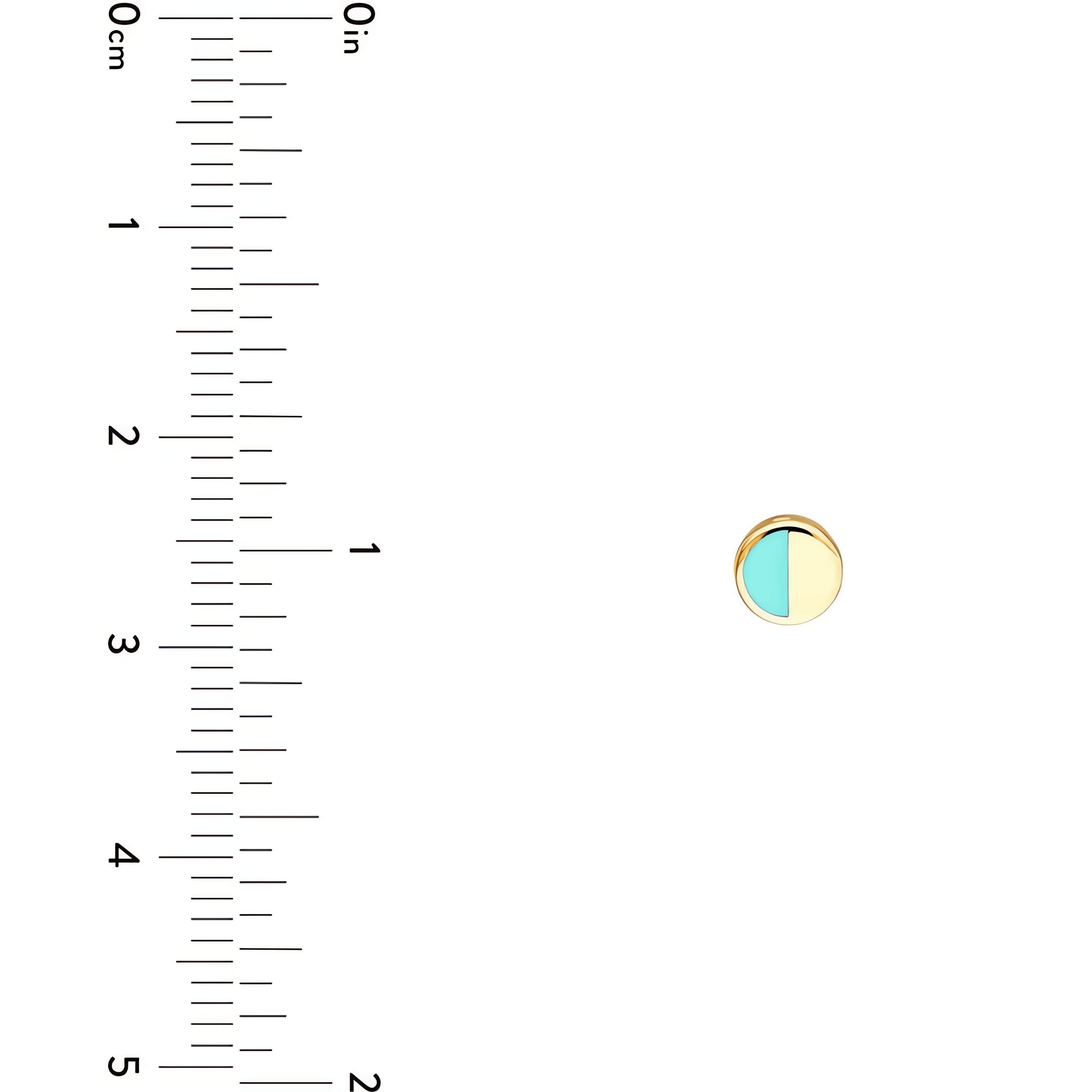 14kt yellow gold/measurements