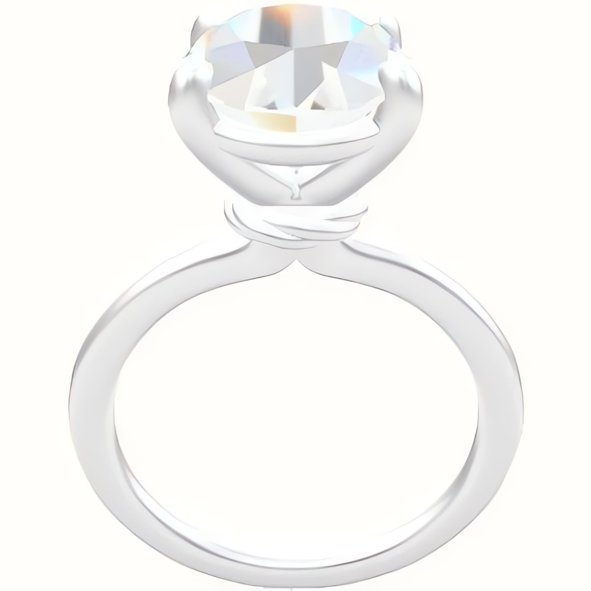 Solitaire Engagement Ring With Low Set Four Prong Head