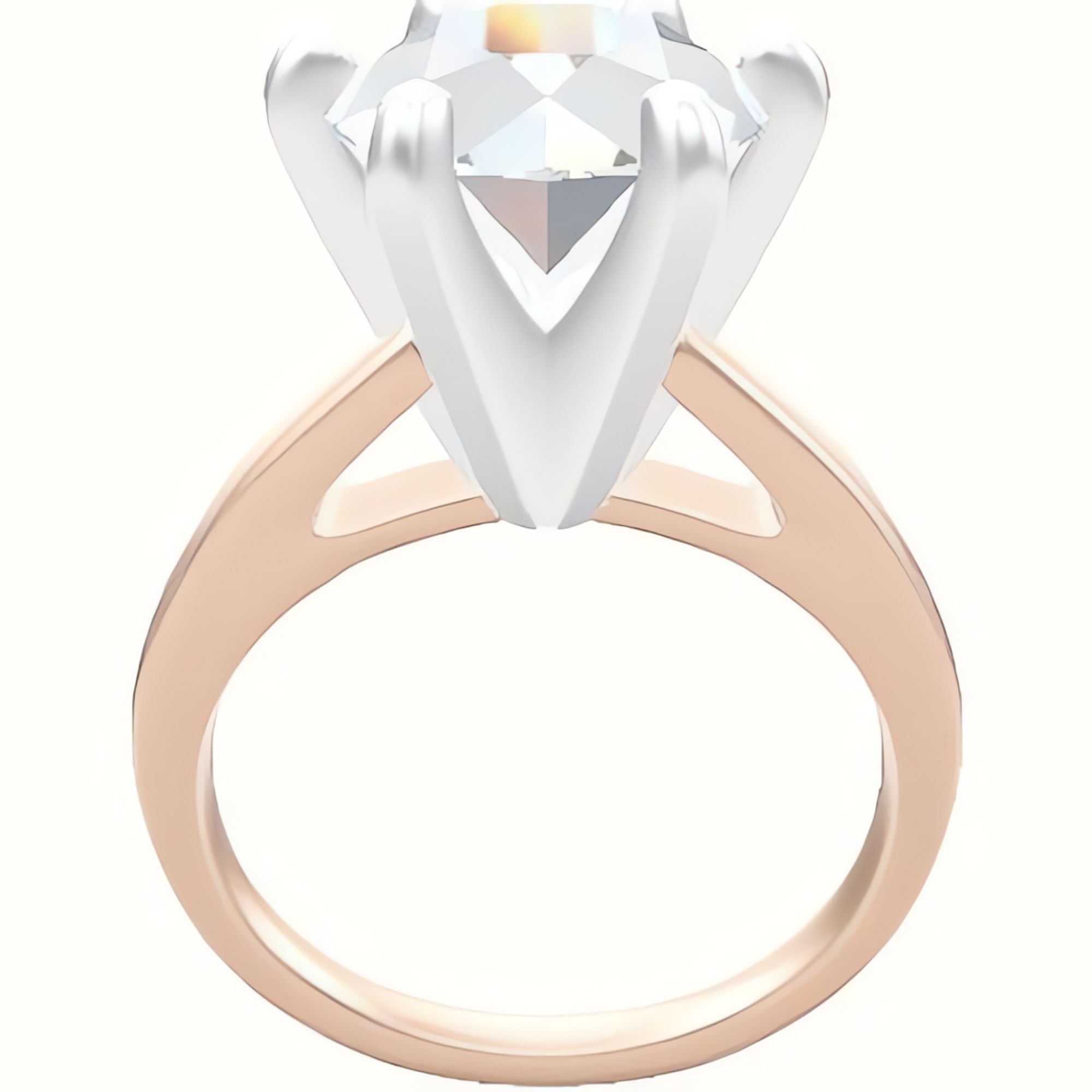 Cathedral Engagement Ring With Classic Six Prong Head