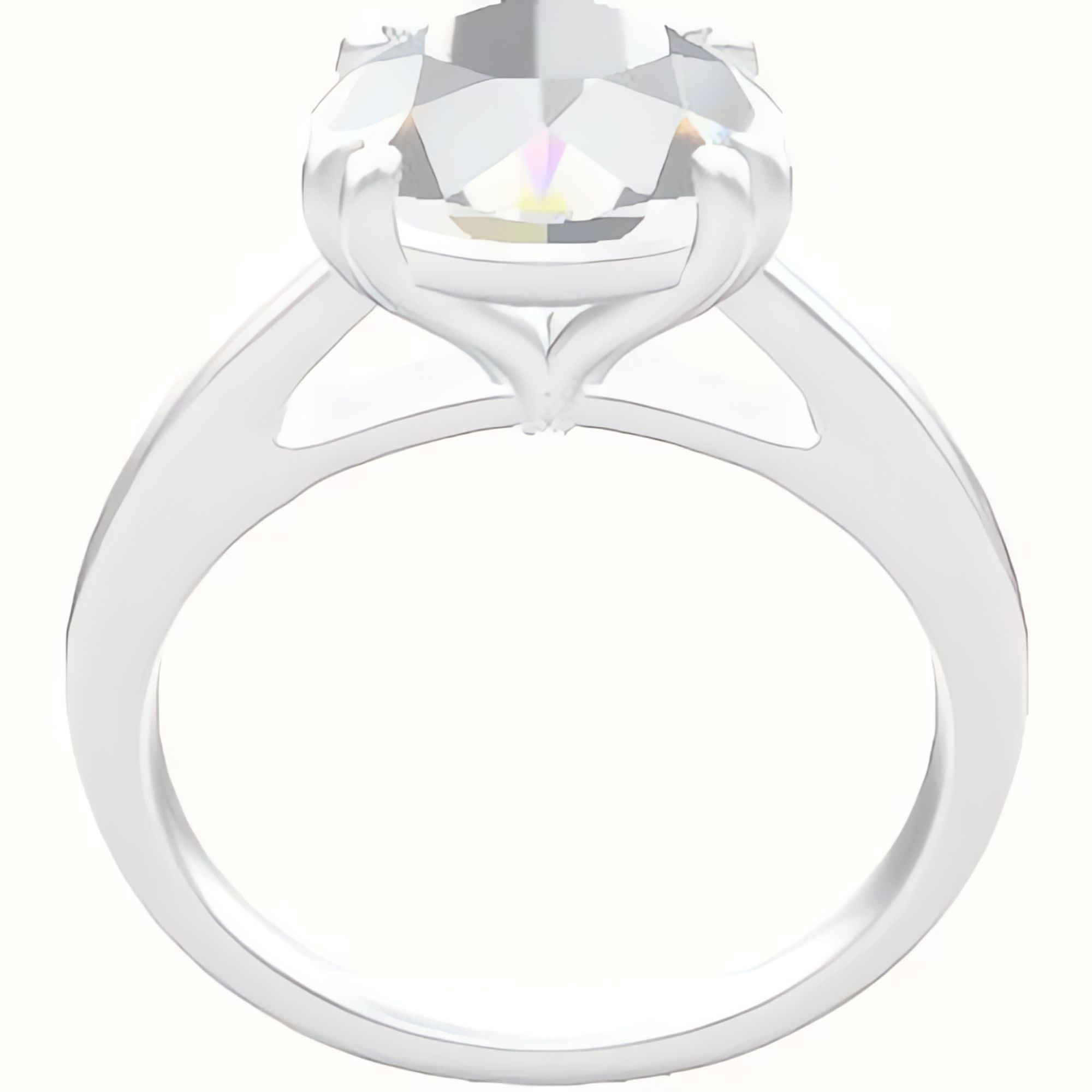 Cathedral Engagement Ring With Double Prongs Head