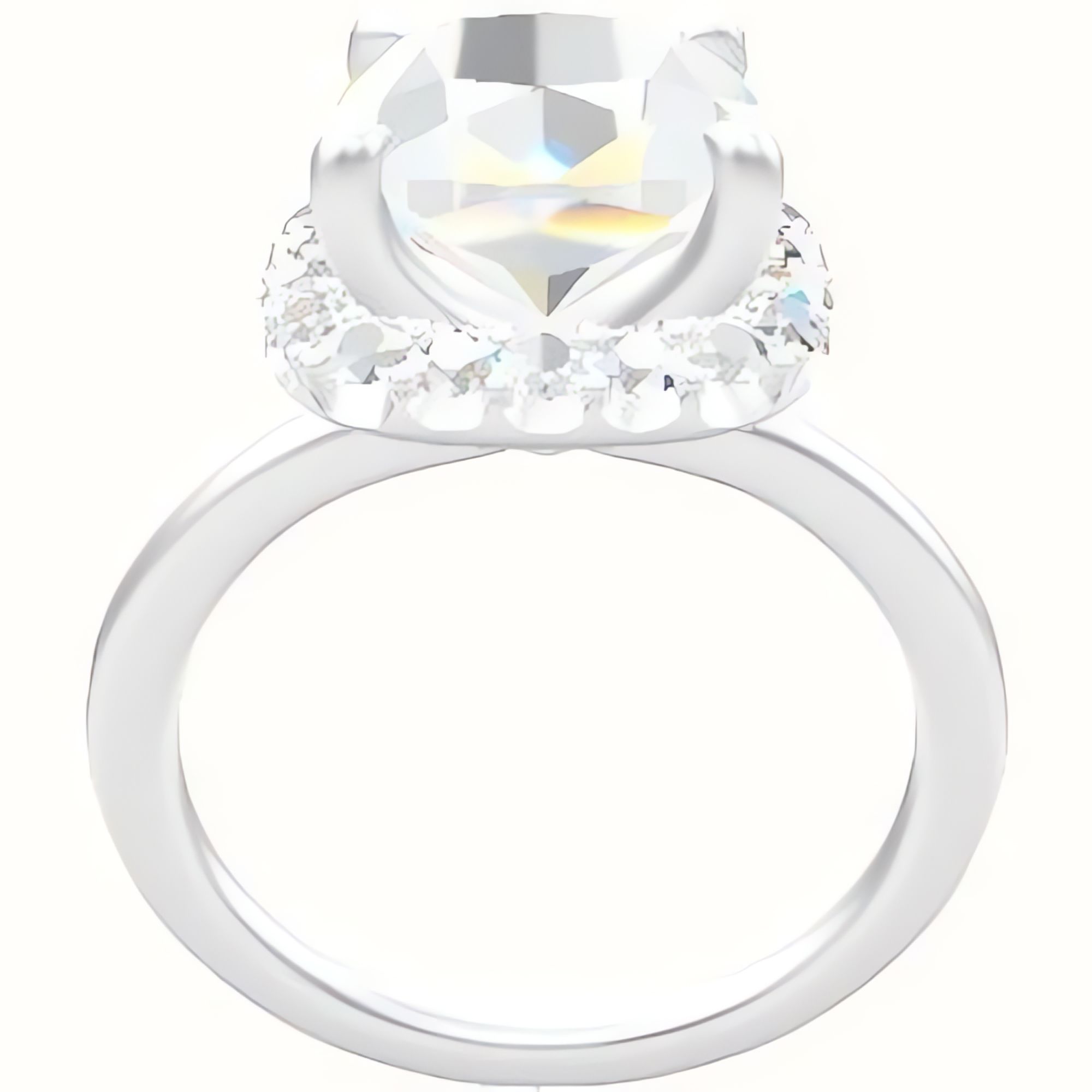 Solitaire Engagement Ring With Halo Head