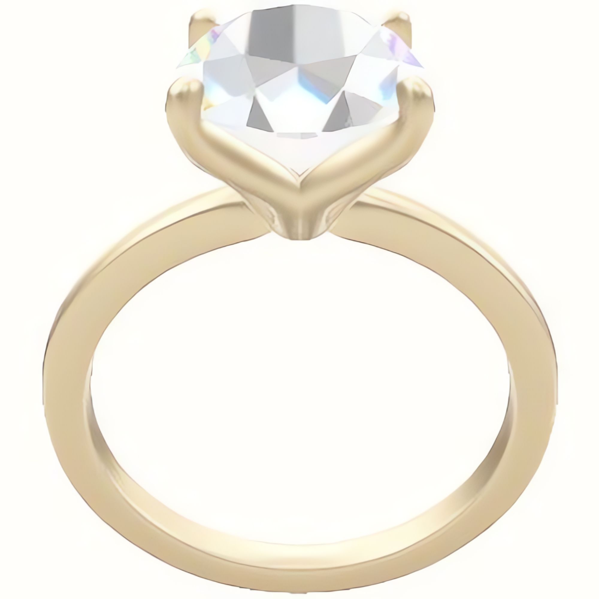 Open Solitaire Engagement Ring With Petal Four Prong Head