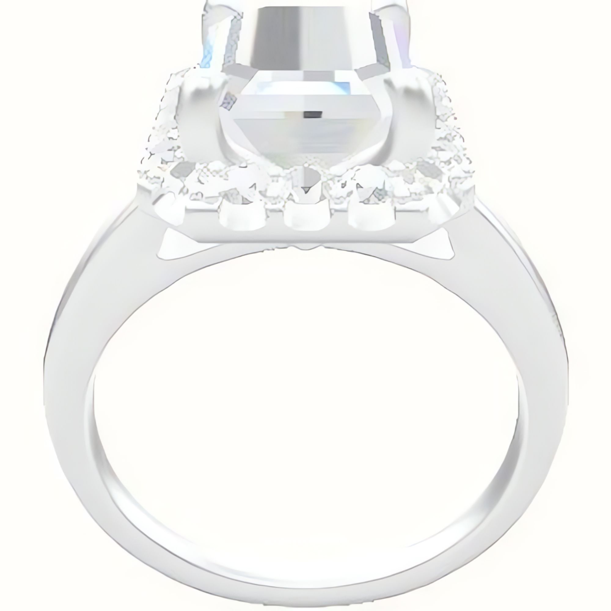 Cathedral Engagement Ring With Halo Head