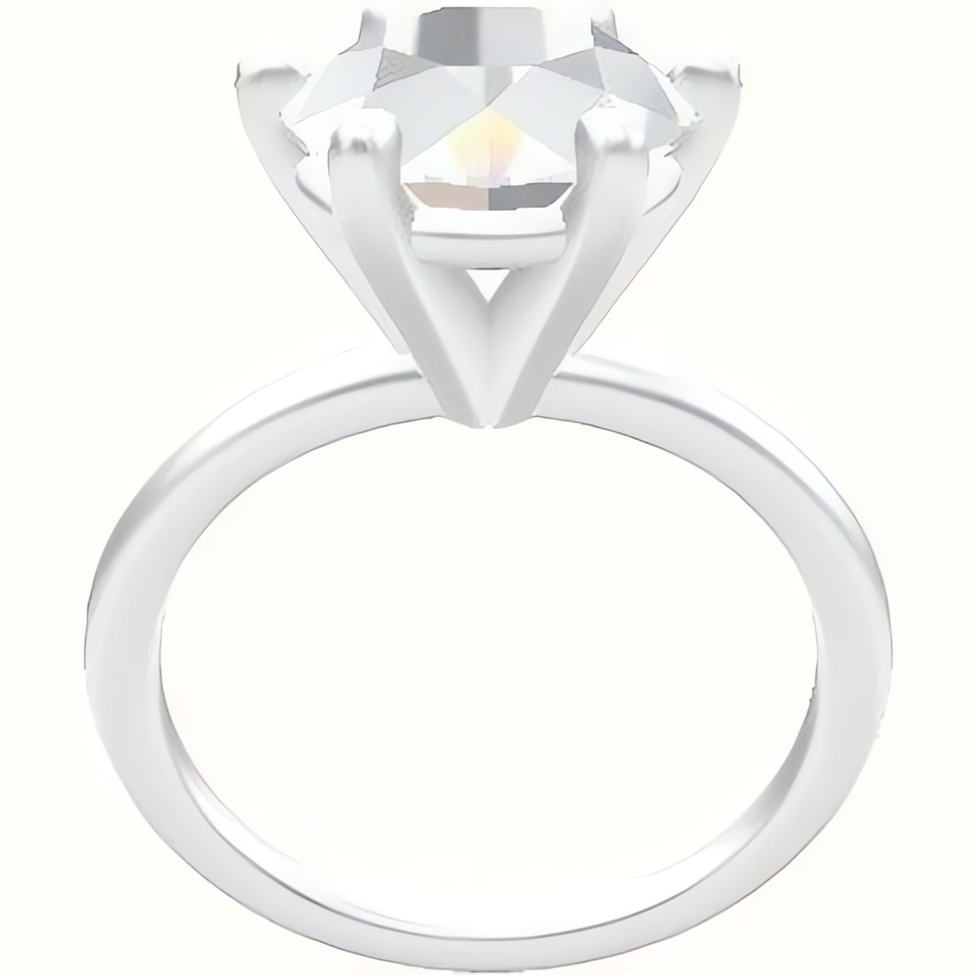 Classic Solitaire Engagement Ring With High Set Six Prong Head