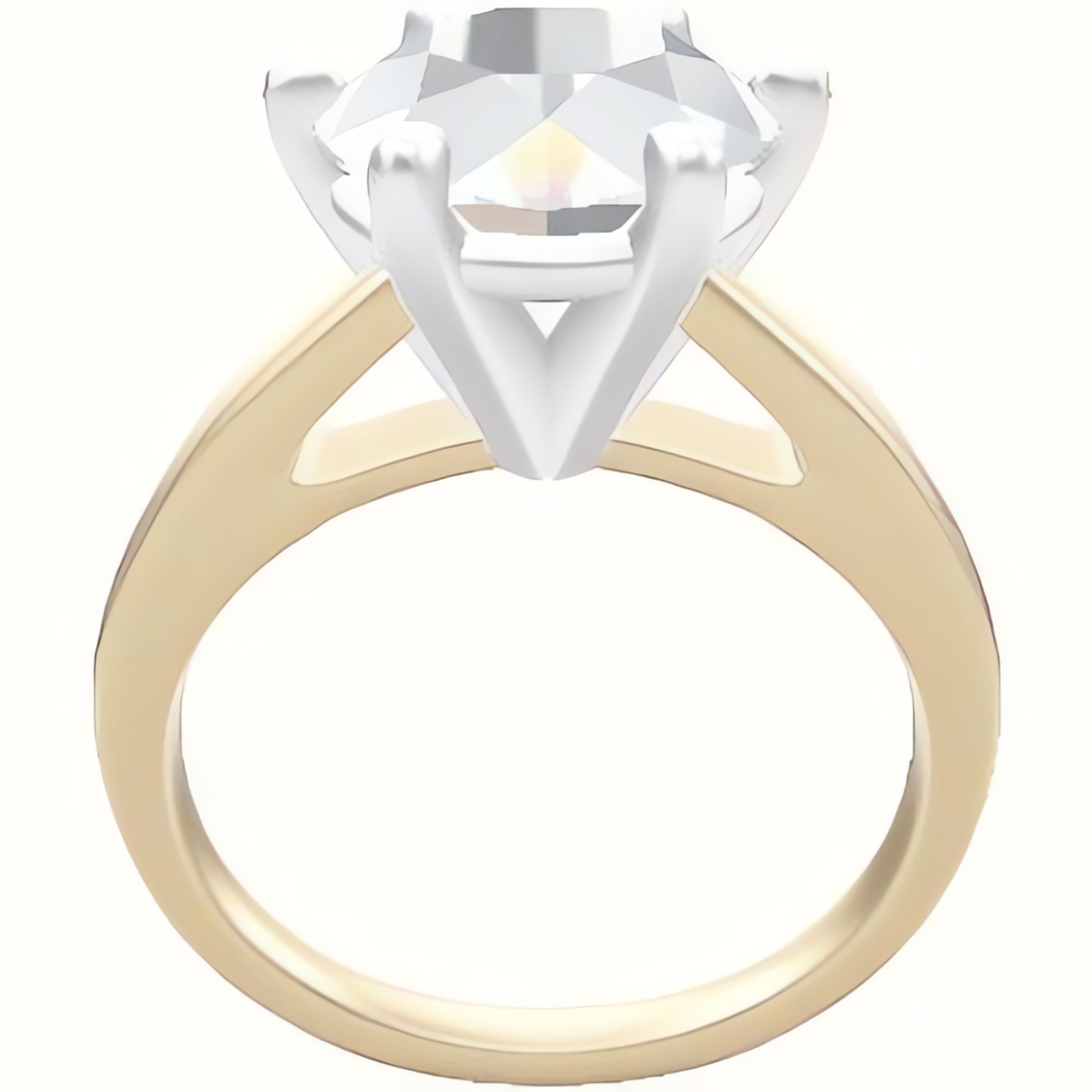 Cathedral Engagement Ring With High Set Six Prong Head
