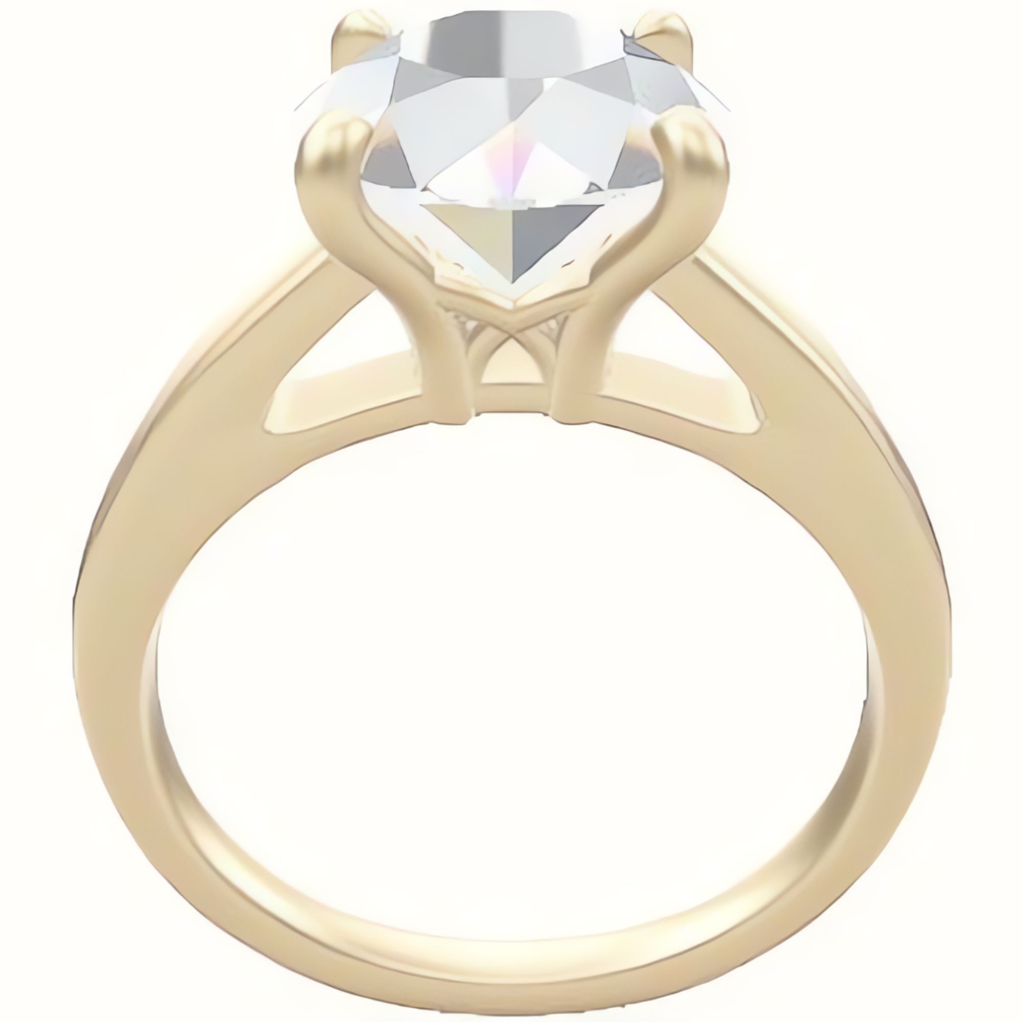 Cathedral Engagement Ring With X Gallery Head