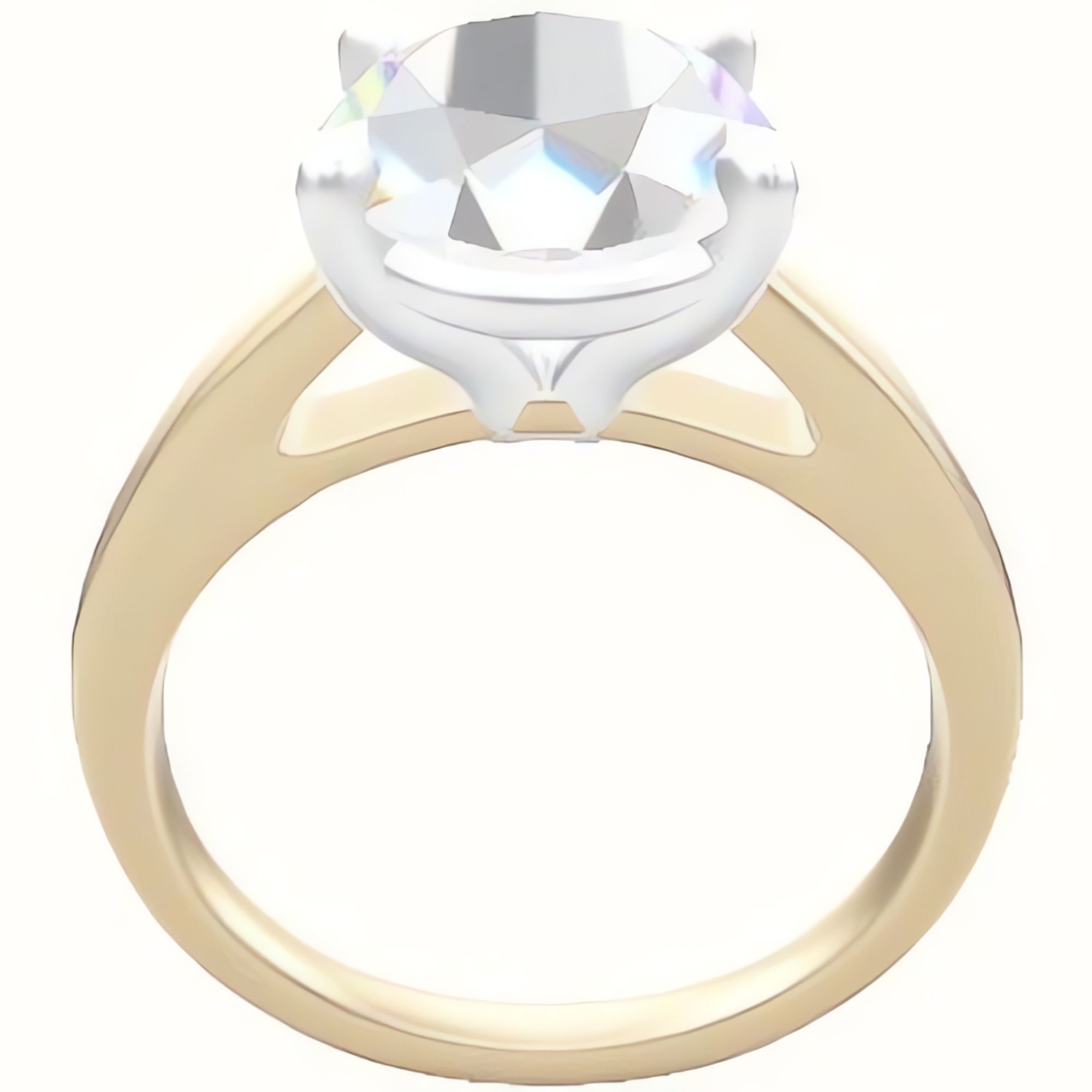 Cathedral Engagement Ring With Standard Four Prong Head