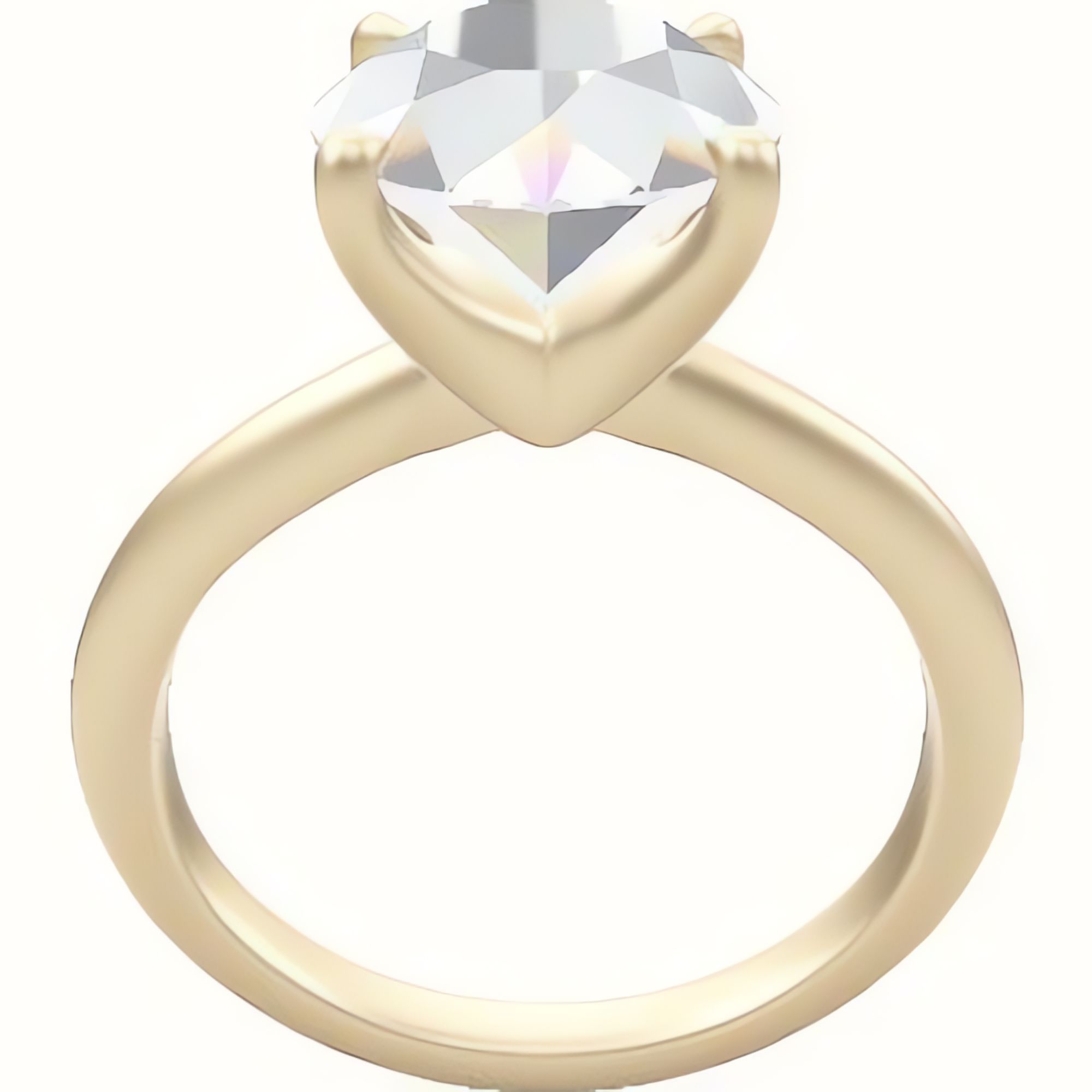 Beveled Solitaire Engagement Ring With Four Prong Head