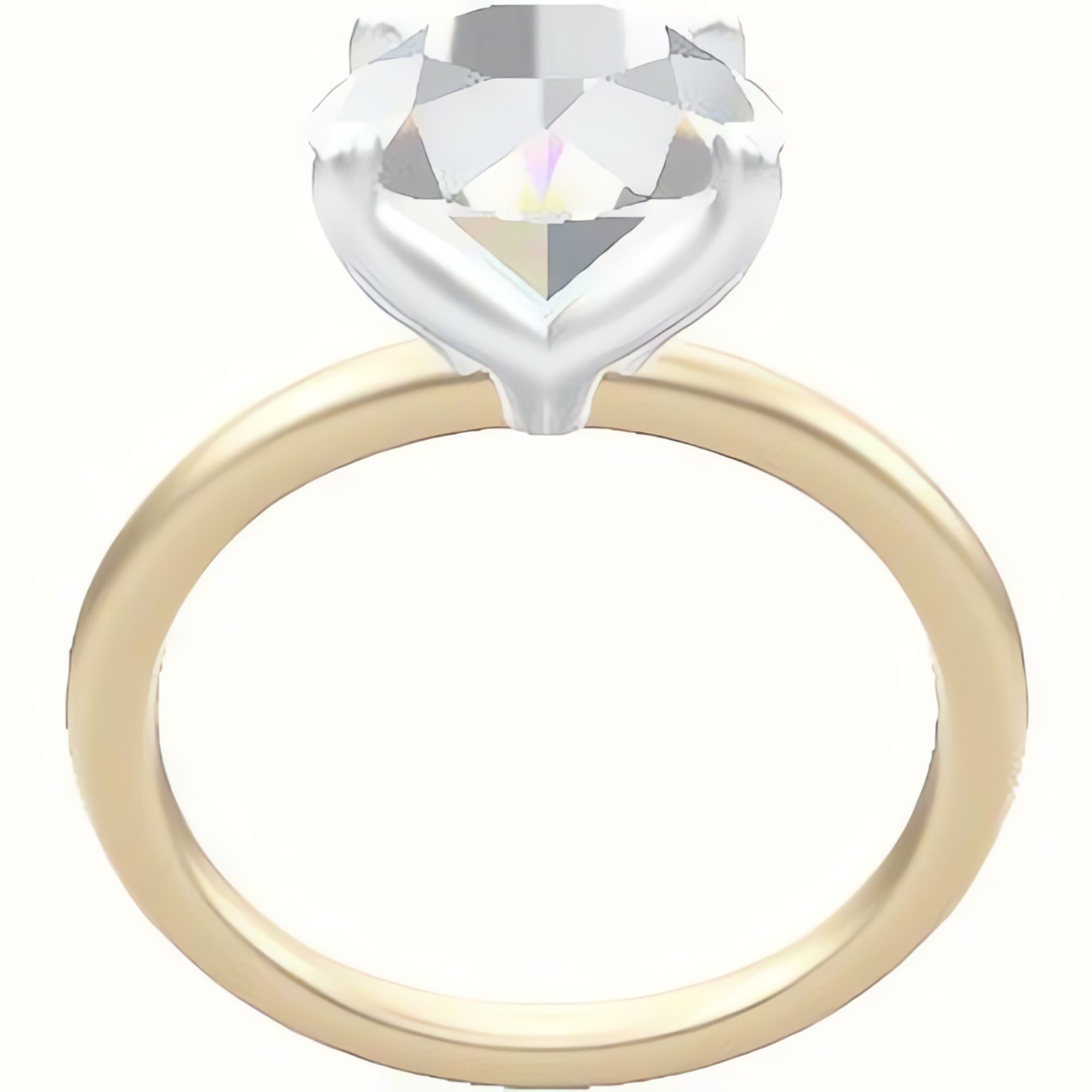 Classic Solitaire Engagement Ring With Petal Four Prong Head