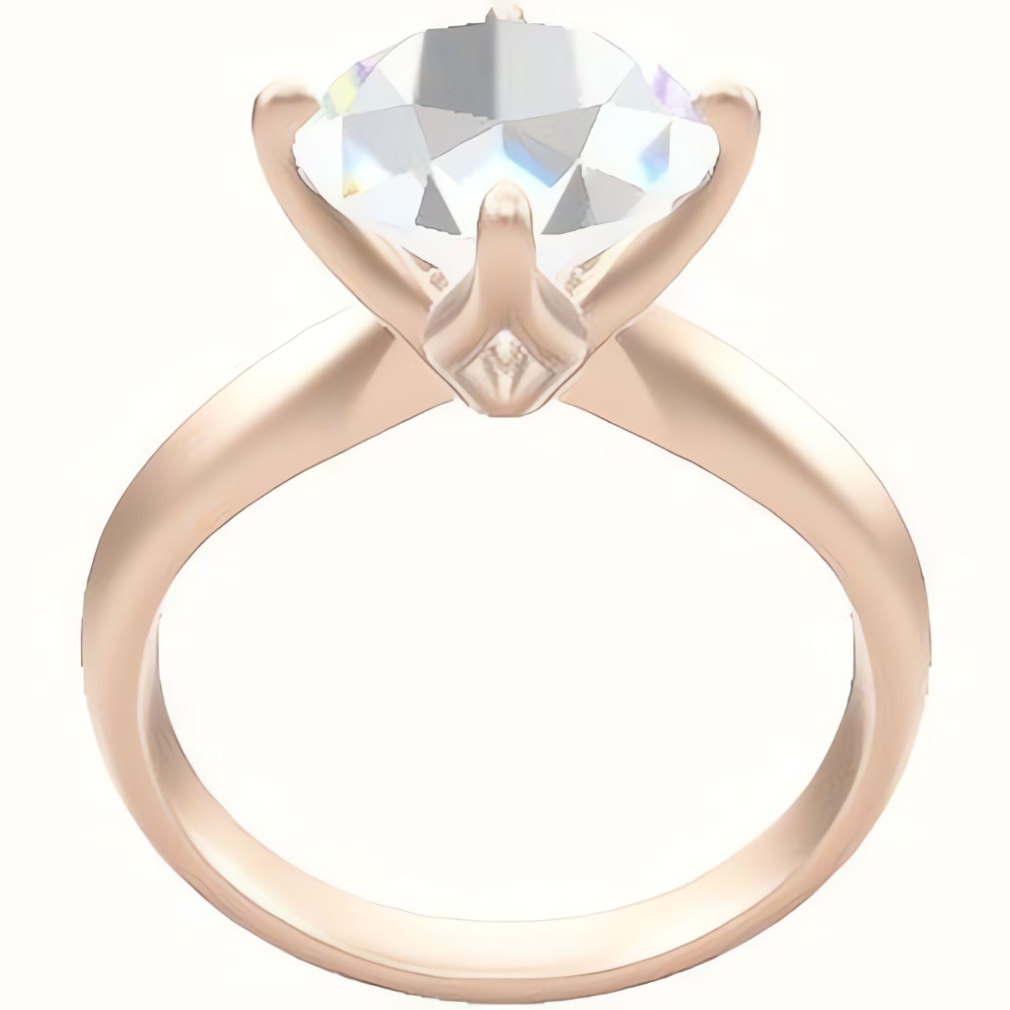 Modified Knife Edge Engagement Ring With Petal Compass Prong Head