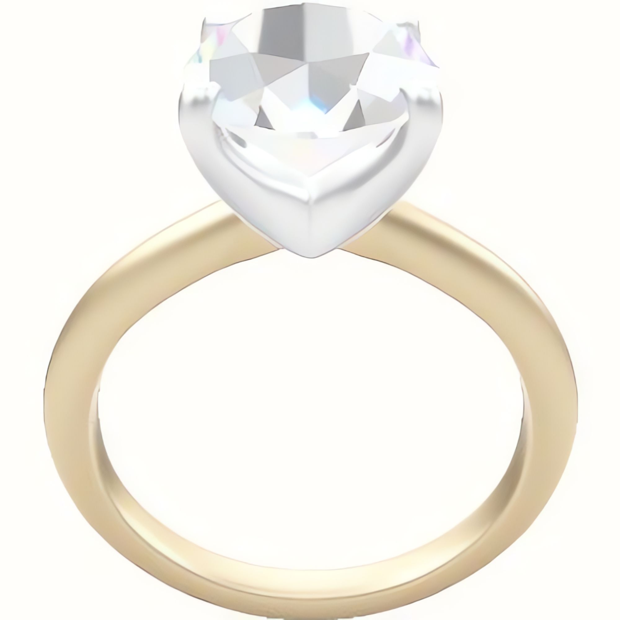 Beveled Solitaire Engagement Ring With Four Prong Head