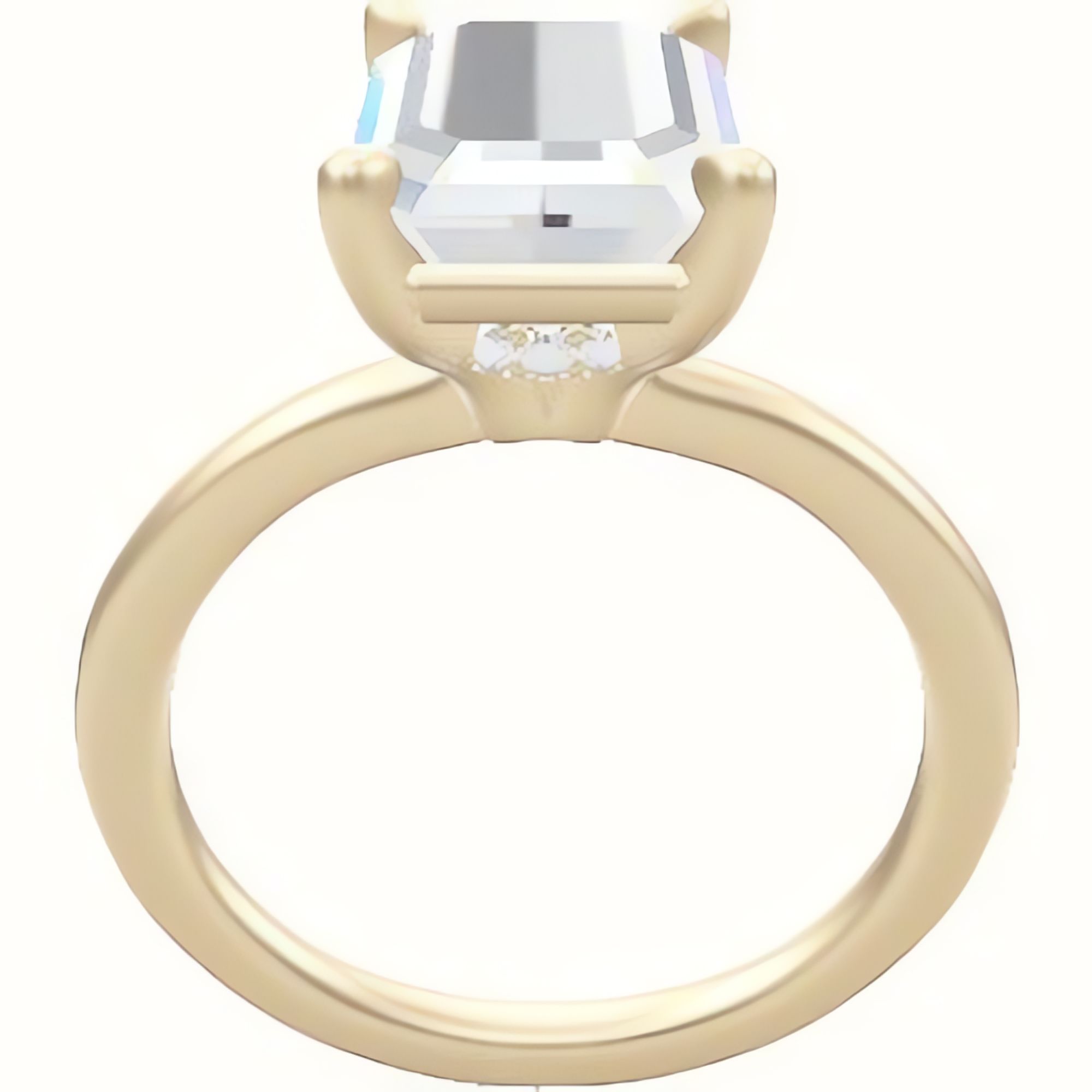 Solitaire Engagement Ring With Standard Four Prong Head