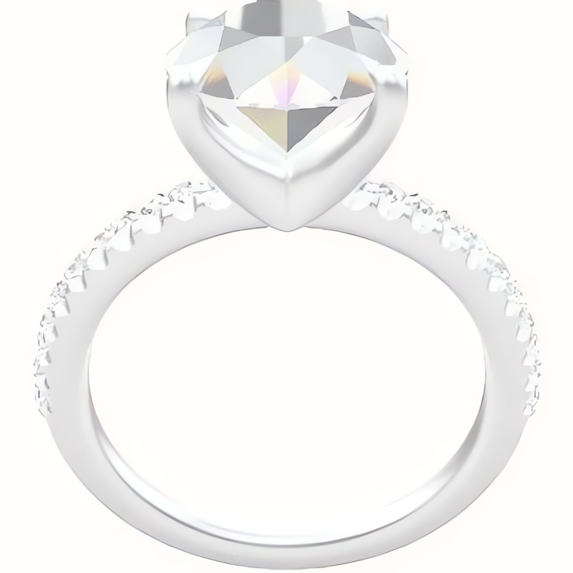 illusion Pave Engagement Ring With Four Prong Head