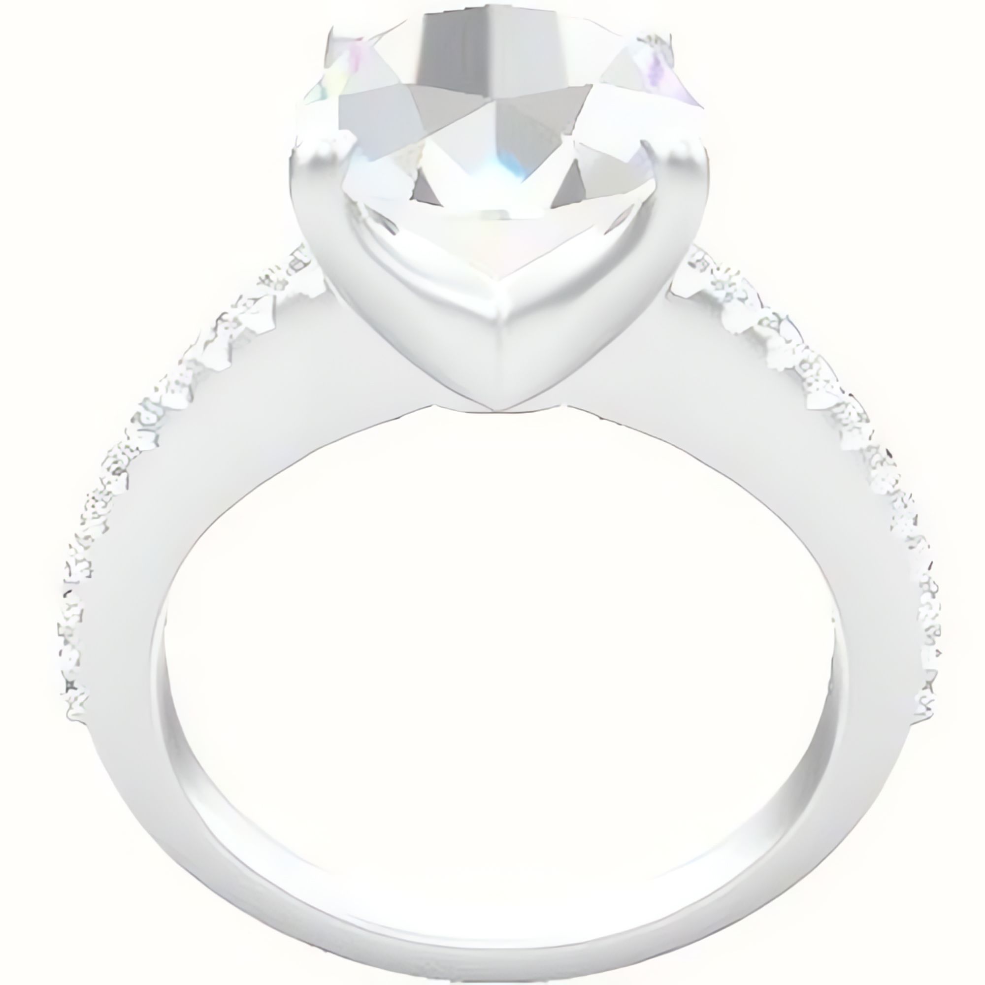 Illusion Set Shank Engagement Ring With Four Prong Head