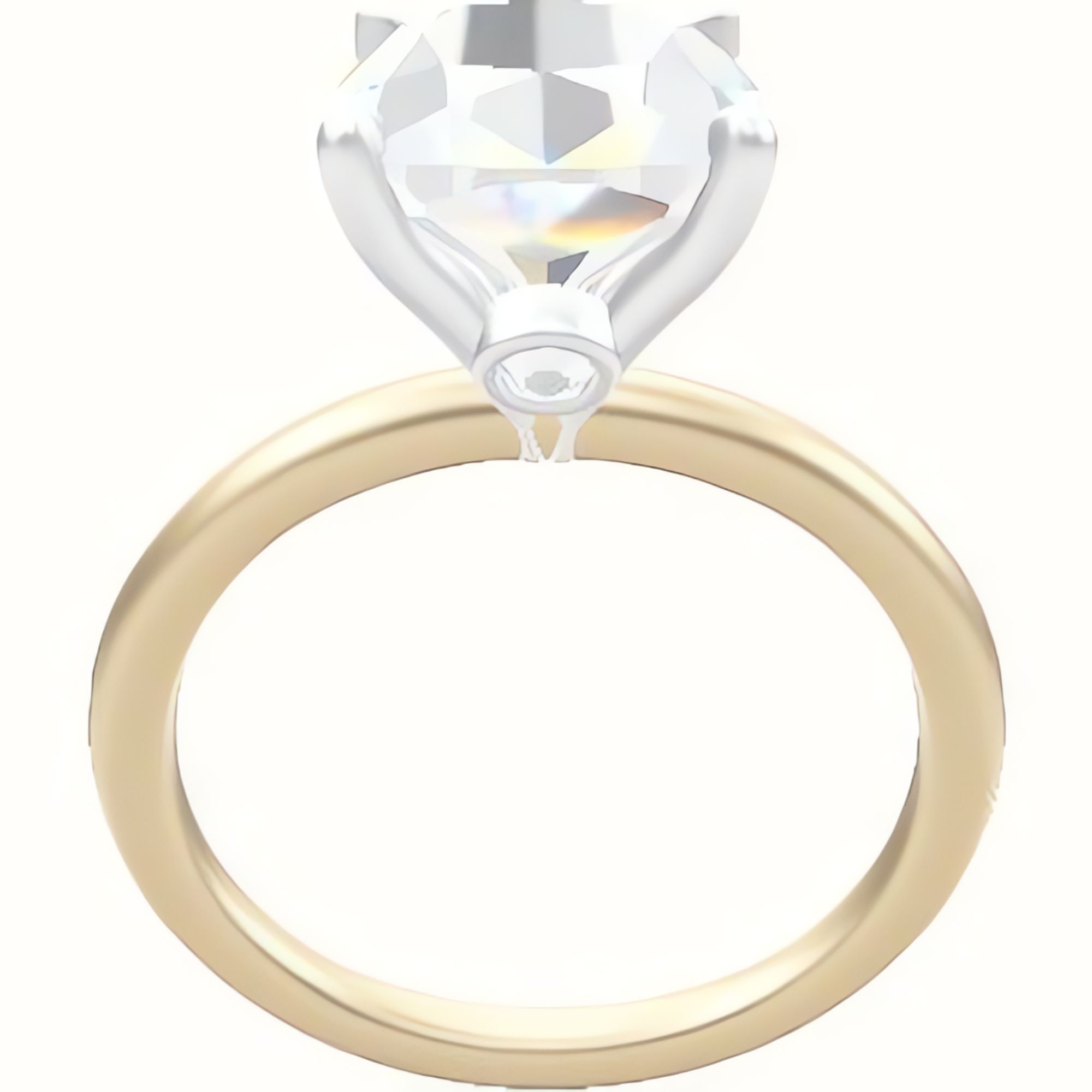 Classic Solitaire Engagement Ring With Accent Diamond Head