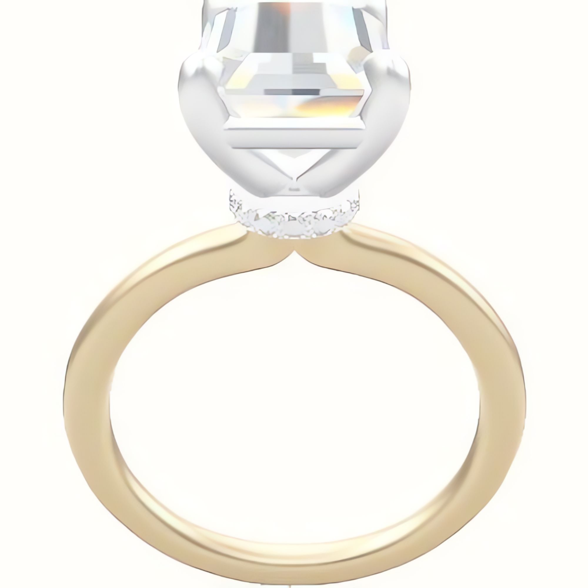 Solitaire Engagement Ring With Low Set Four Prong Head