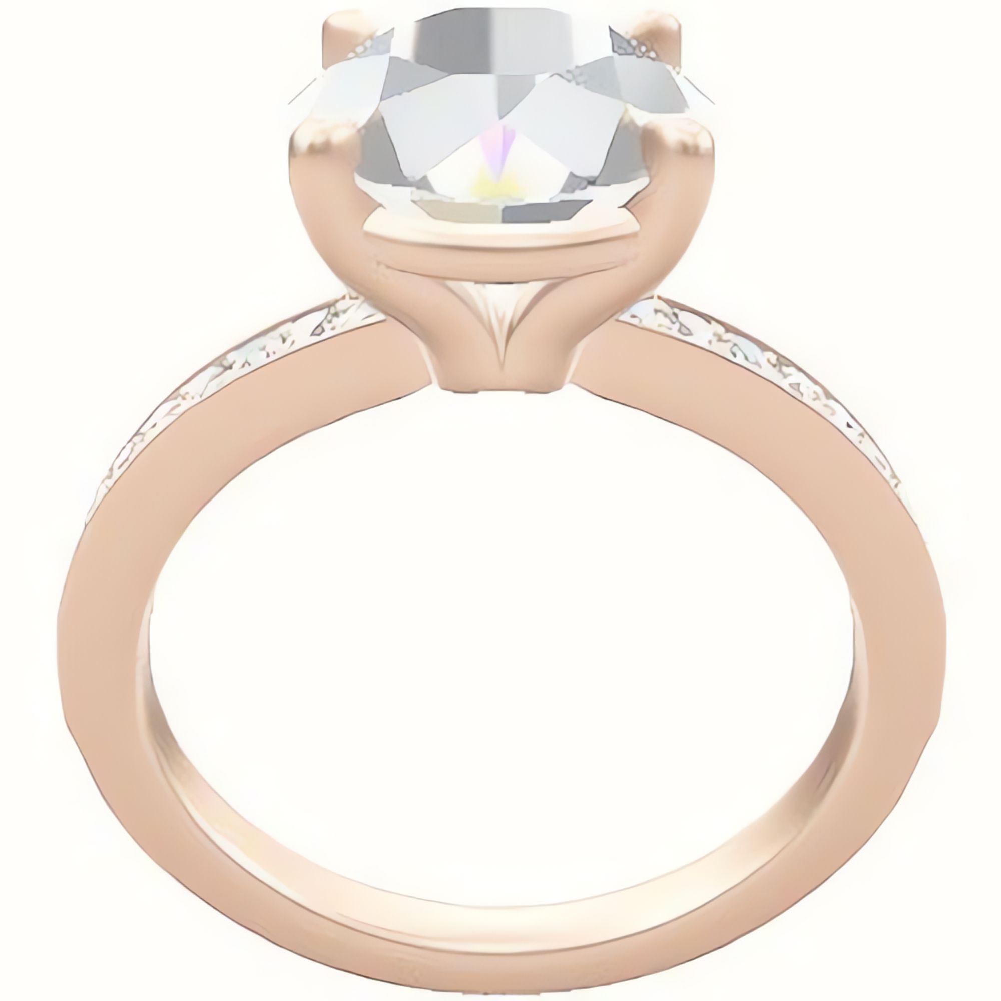Micropave Engagement Ring With Standard Four Prong Head