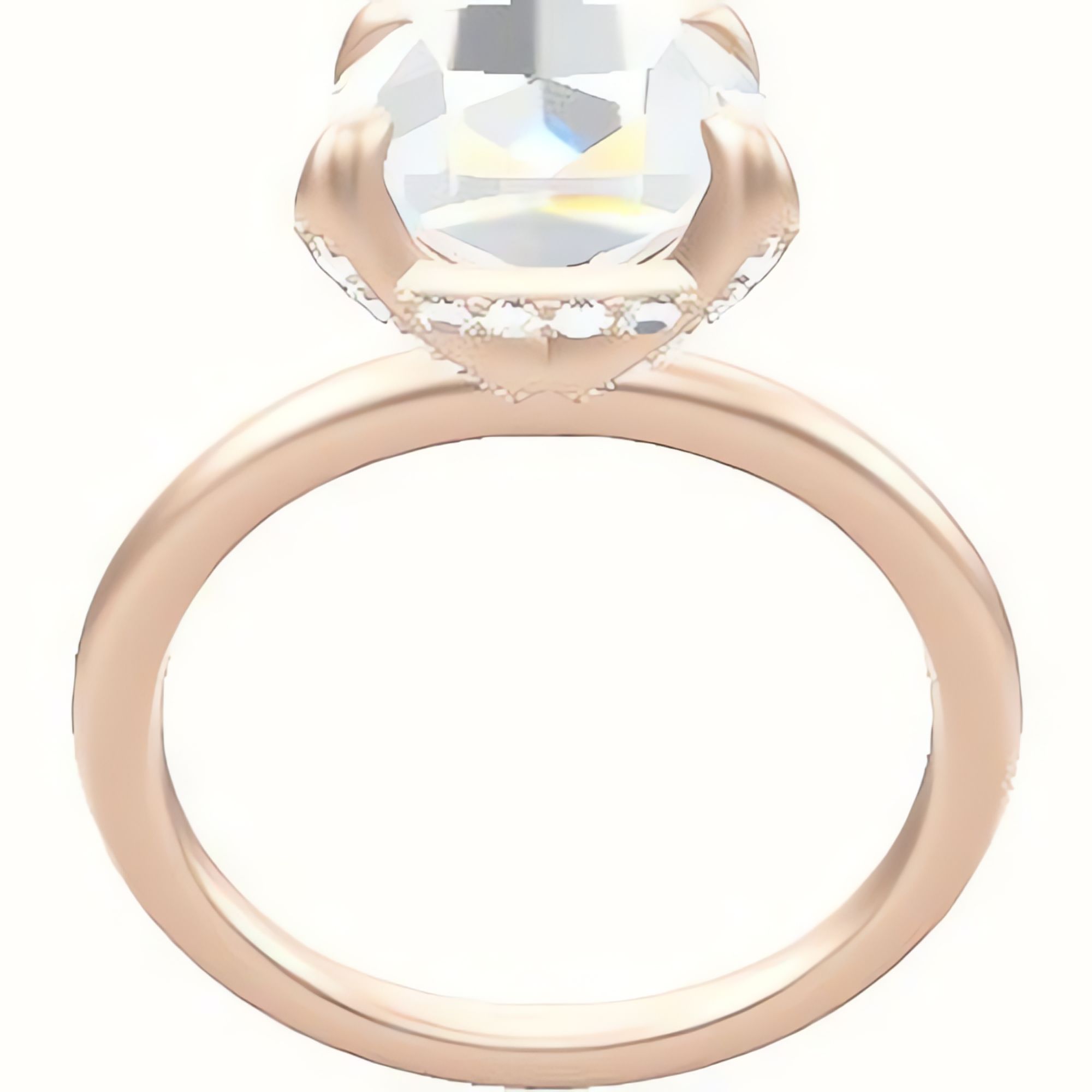 Classic Solitaire Engagement Ring With Pave Basket Head