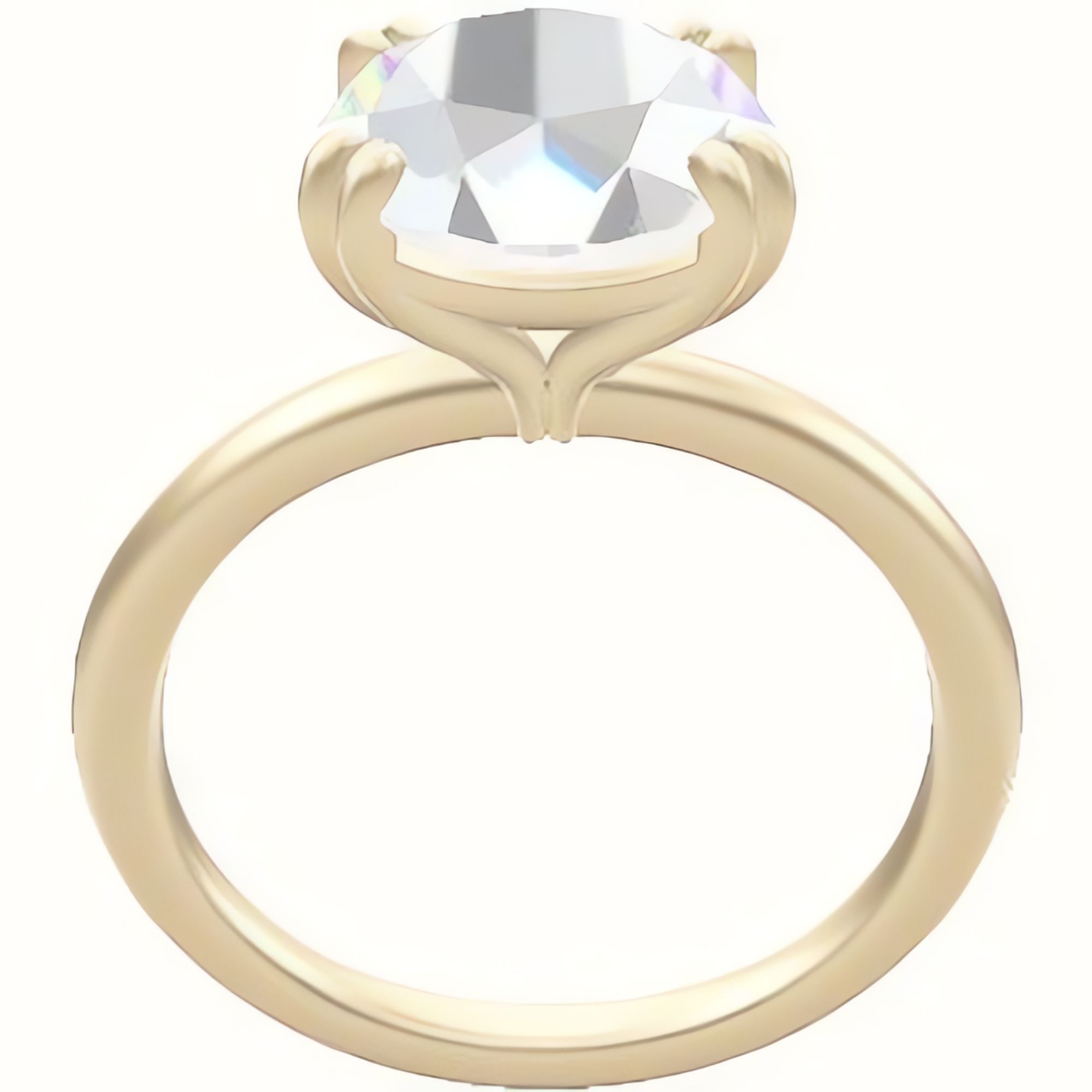 Classic Solitaire Engagement Ring With Double Prongs Head