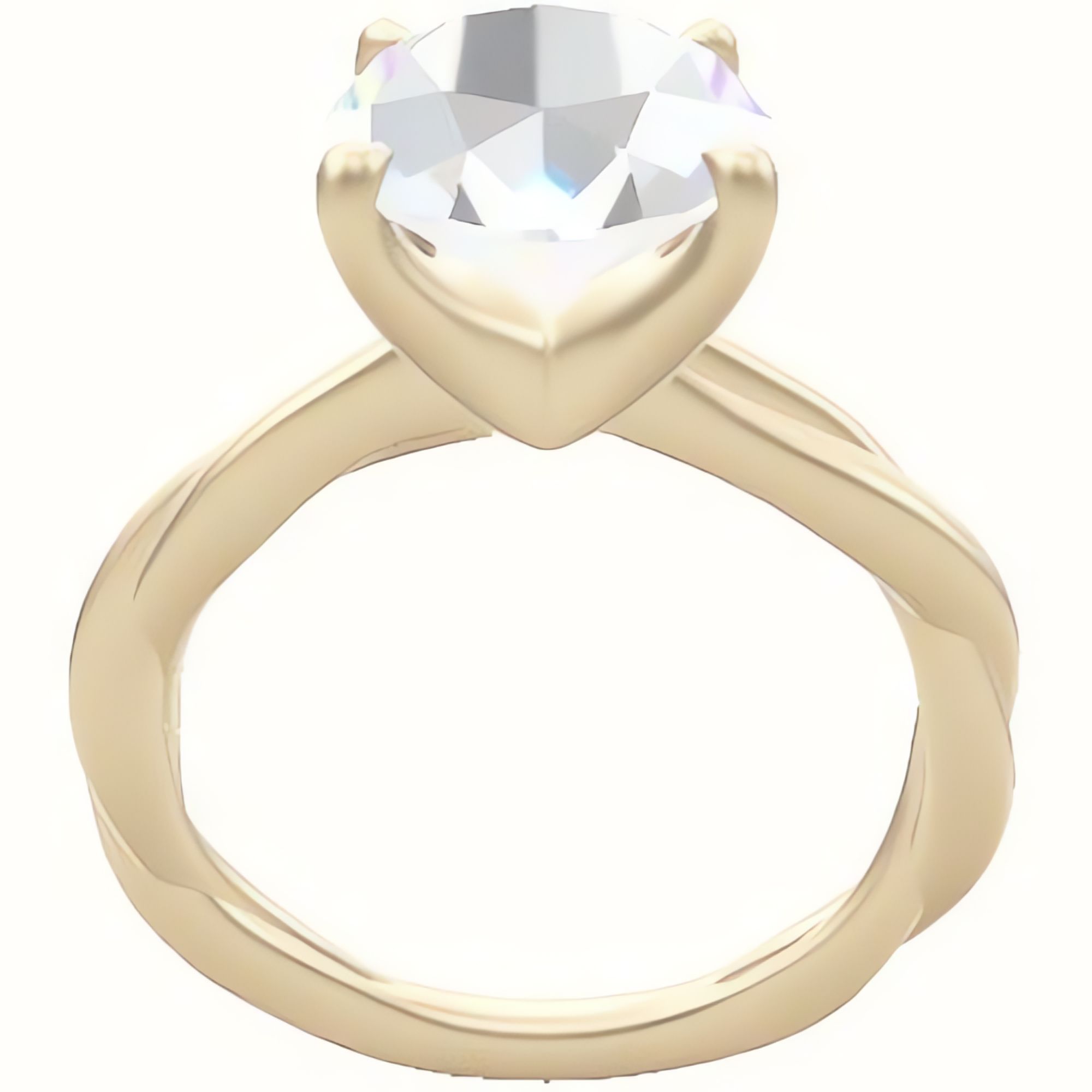 Solitaire Rope Engagement Ring With Four Prong Head