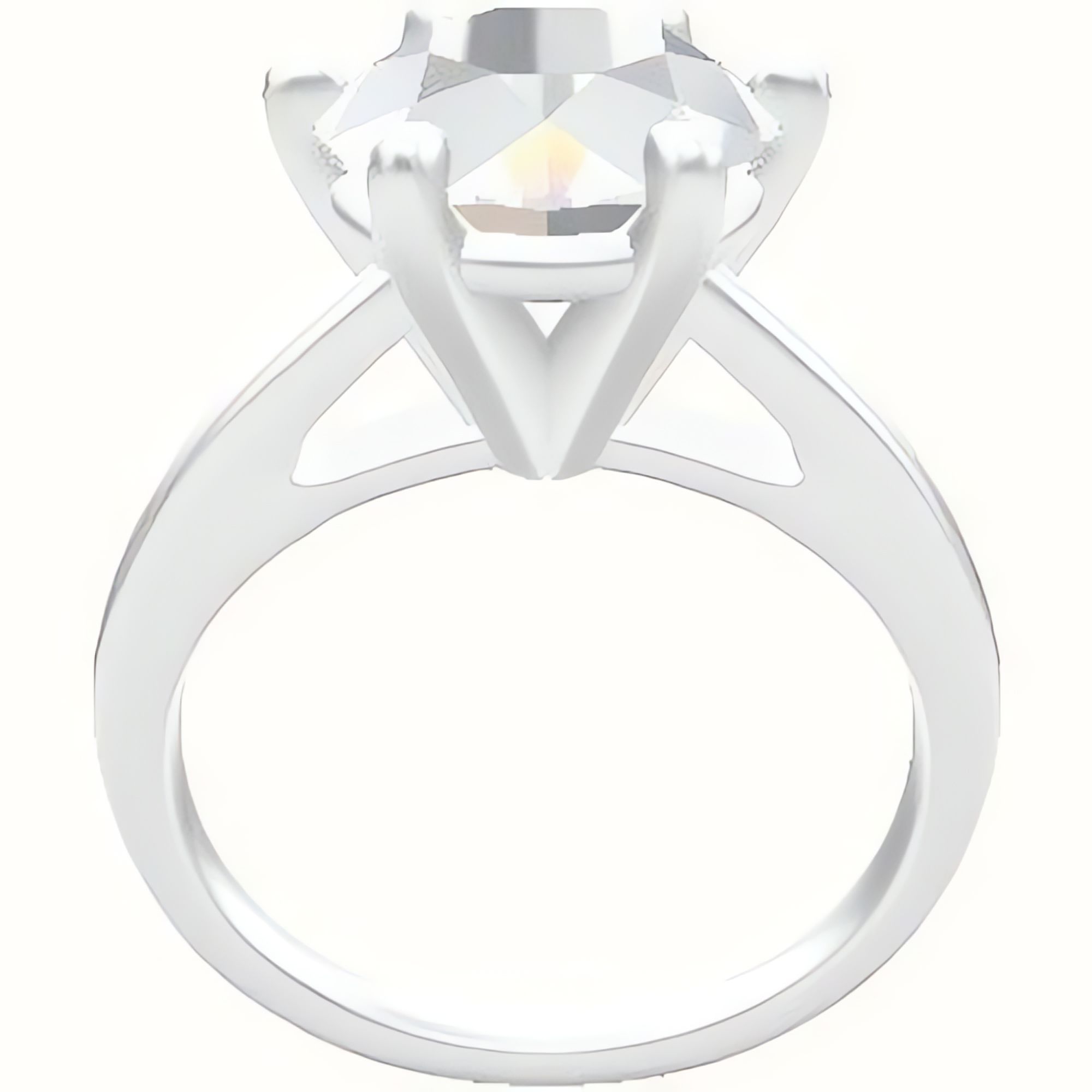 Cathedral Engagement Ring With High Set Six Prong Head