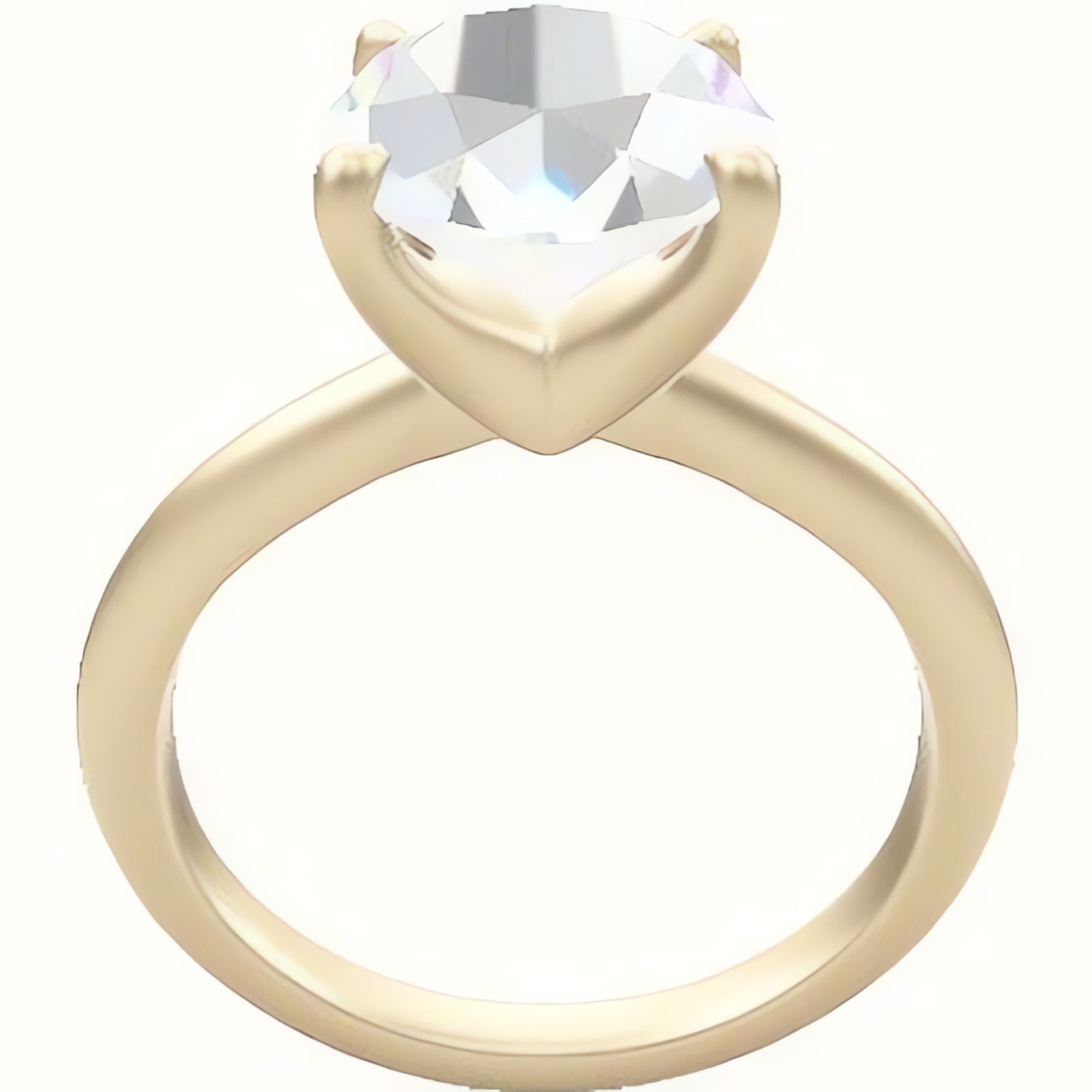 Beveled Solitaire Engagement Ring With Four Prong Head