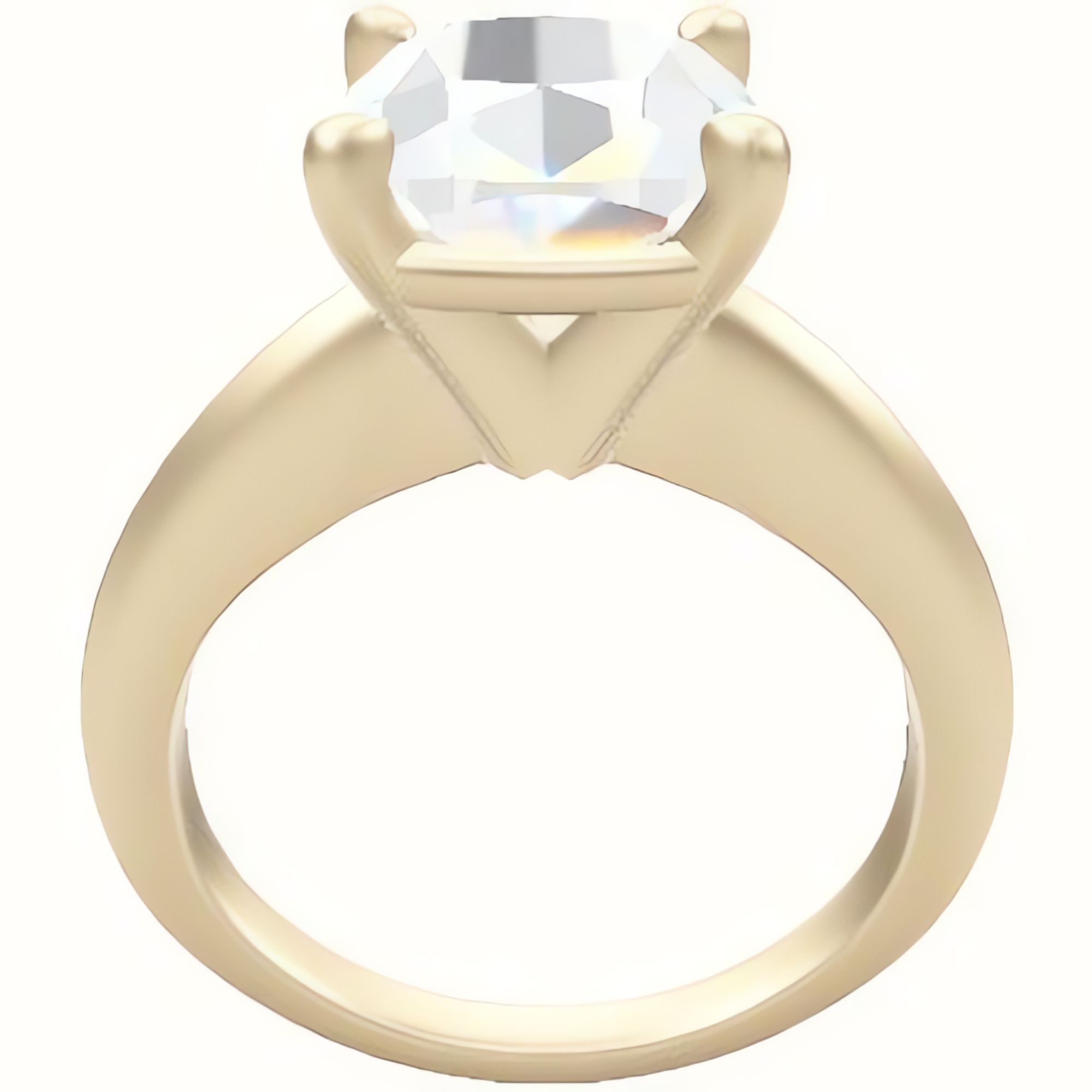 Modern Knife Edge Engagement Ring With High Set Four Prong Head