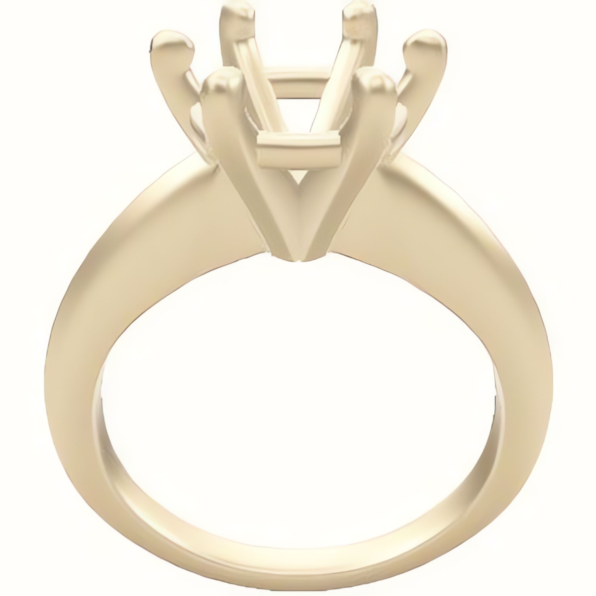 Modern Knife Edge Engagement Ring With High Set Six Prong Head