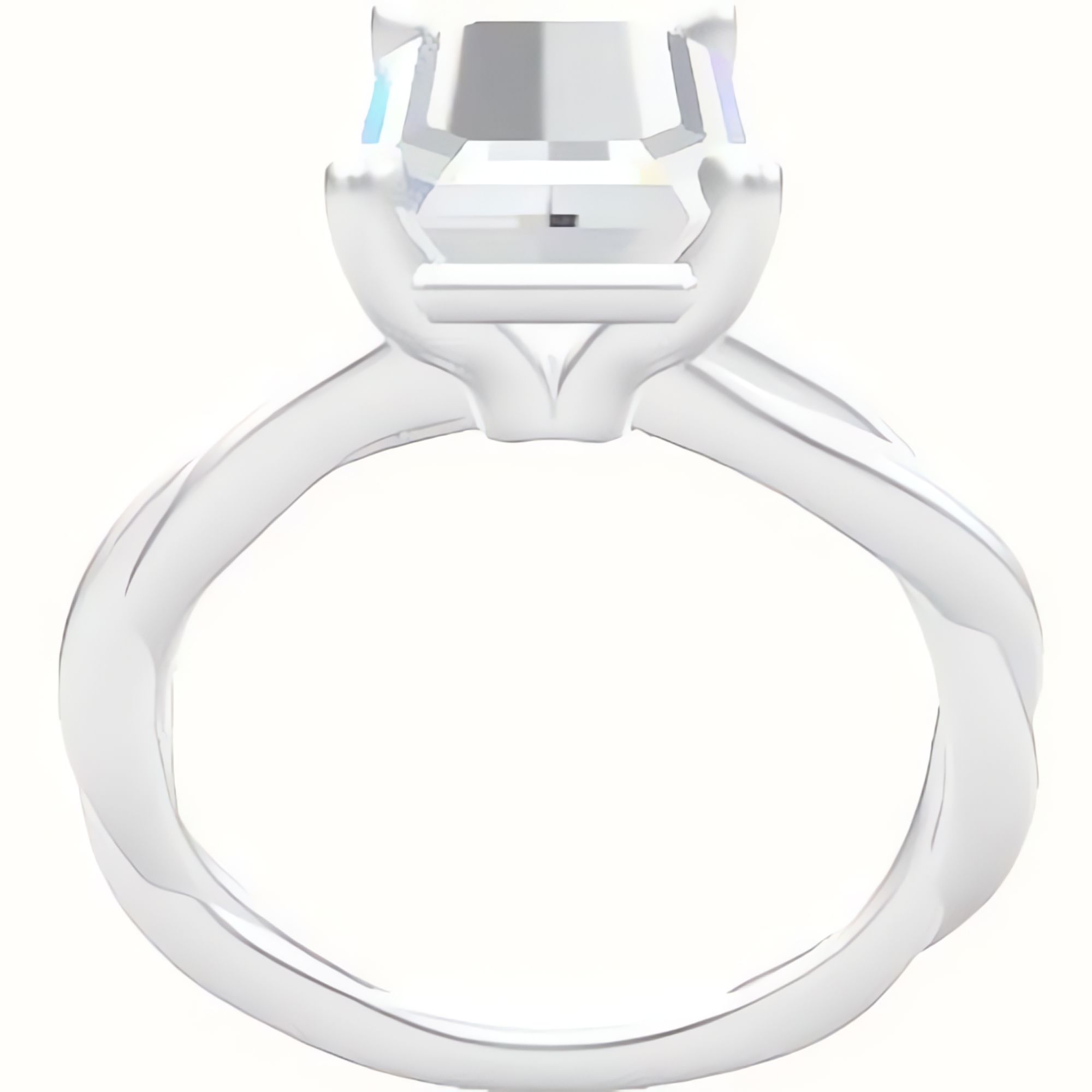 Solitaire Rope Engagement Ring With Standard Four Prong Head