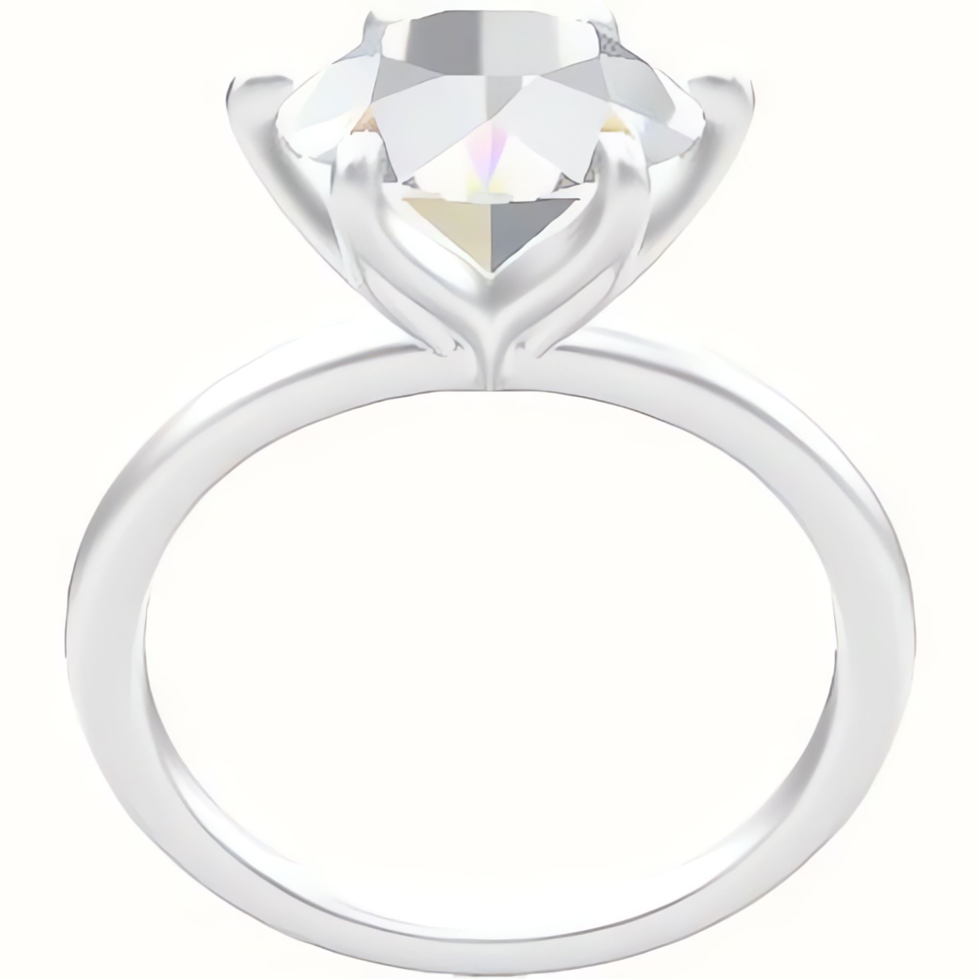 Classic Solitaire Engagement Ring With Petal Six Prong Head