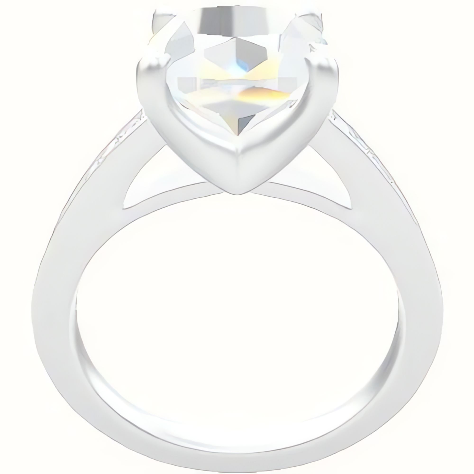 Micropave Cathedral Engagement Ring With Four Prong Head
