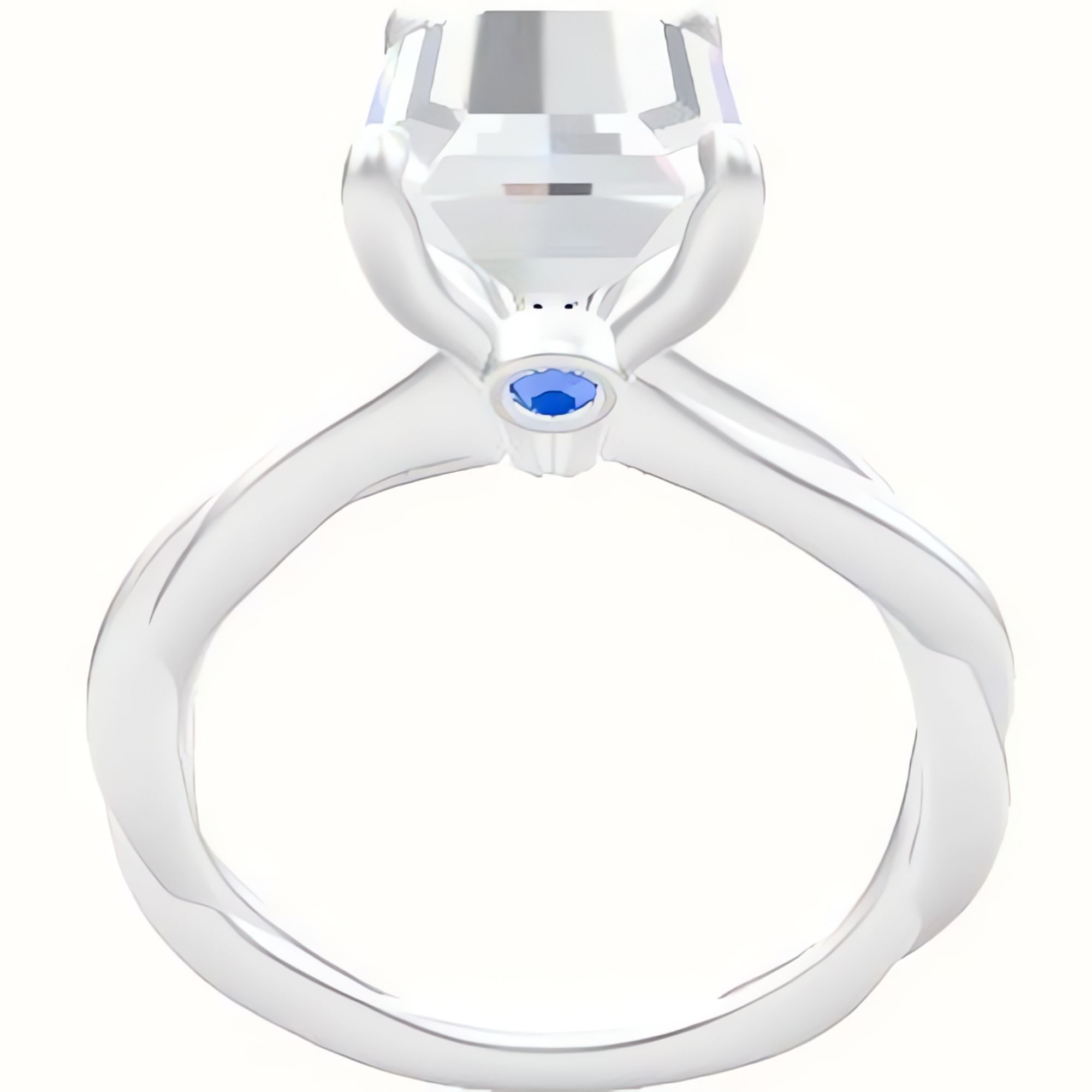 Solitaire Rope Engagement Ring With Accent Diamond Head