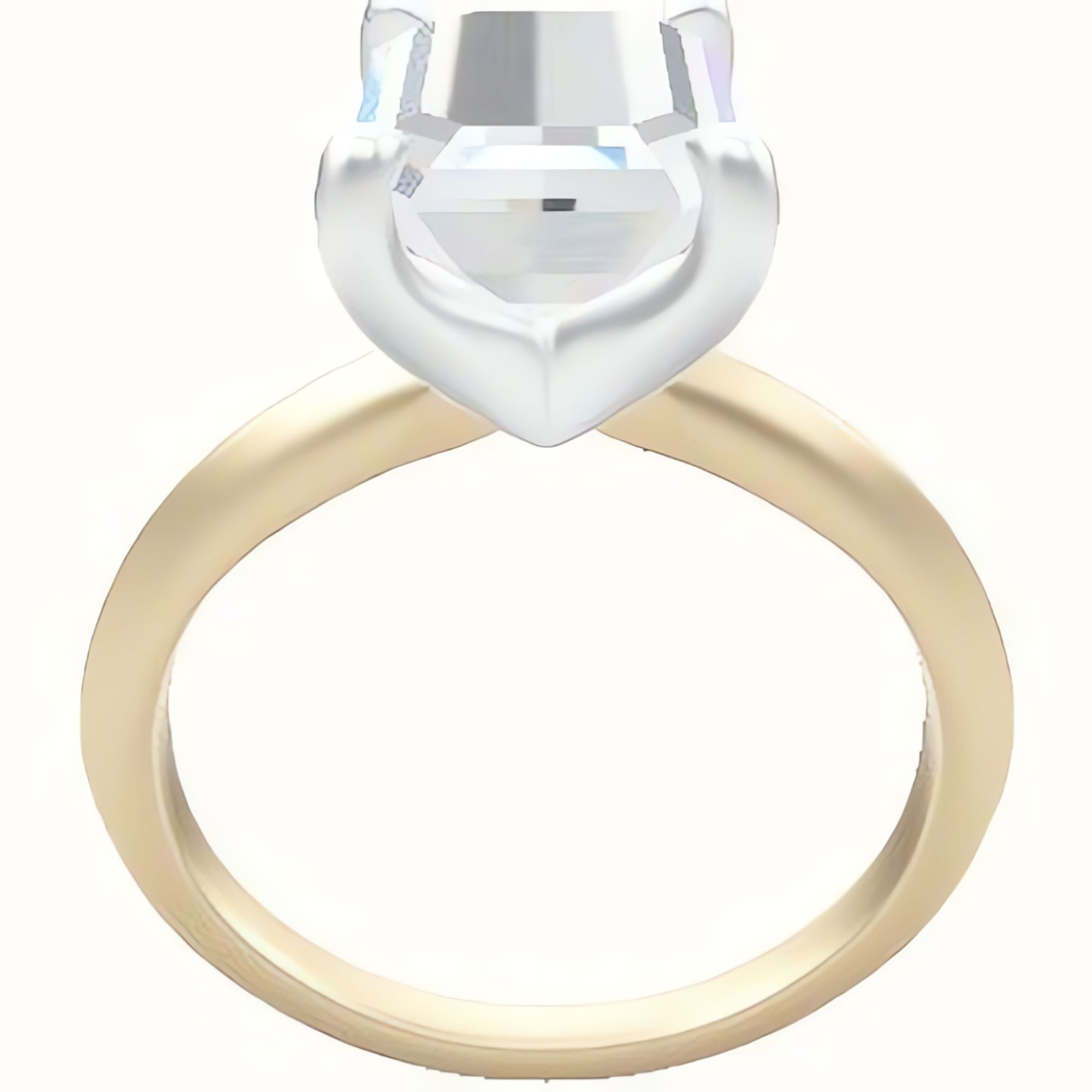 Knife Edge Engagement Ring With Four Prong Head