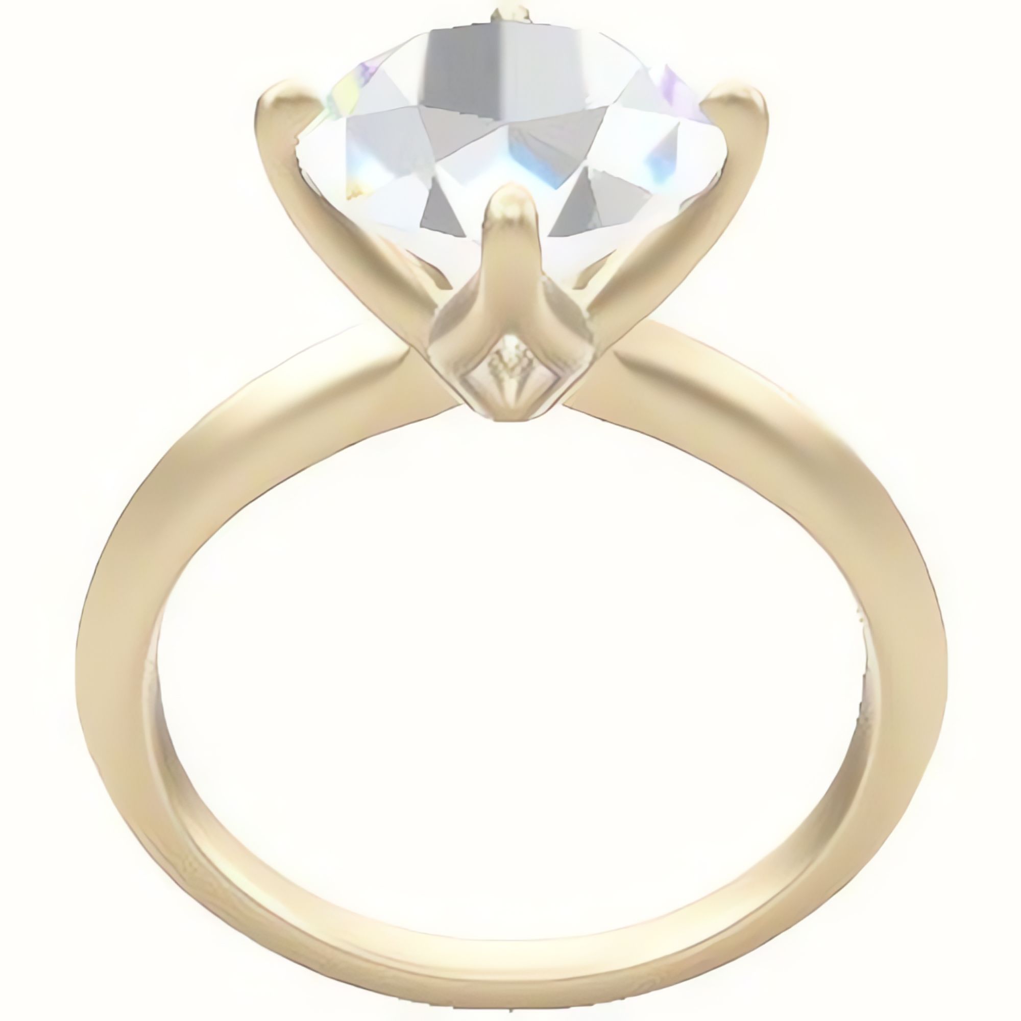 Knife Edge Engagement Ring With Petal Compass Prong Head