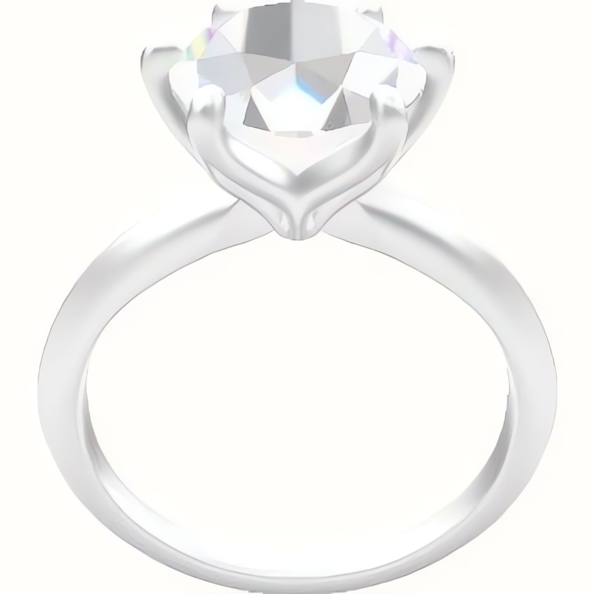 Knife Edge Engagement Ring With Petal Six Prong Head