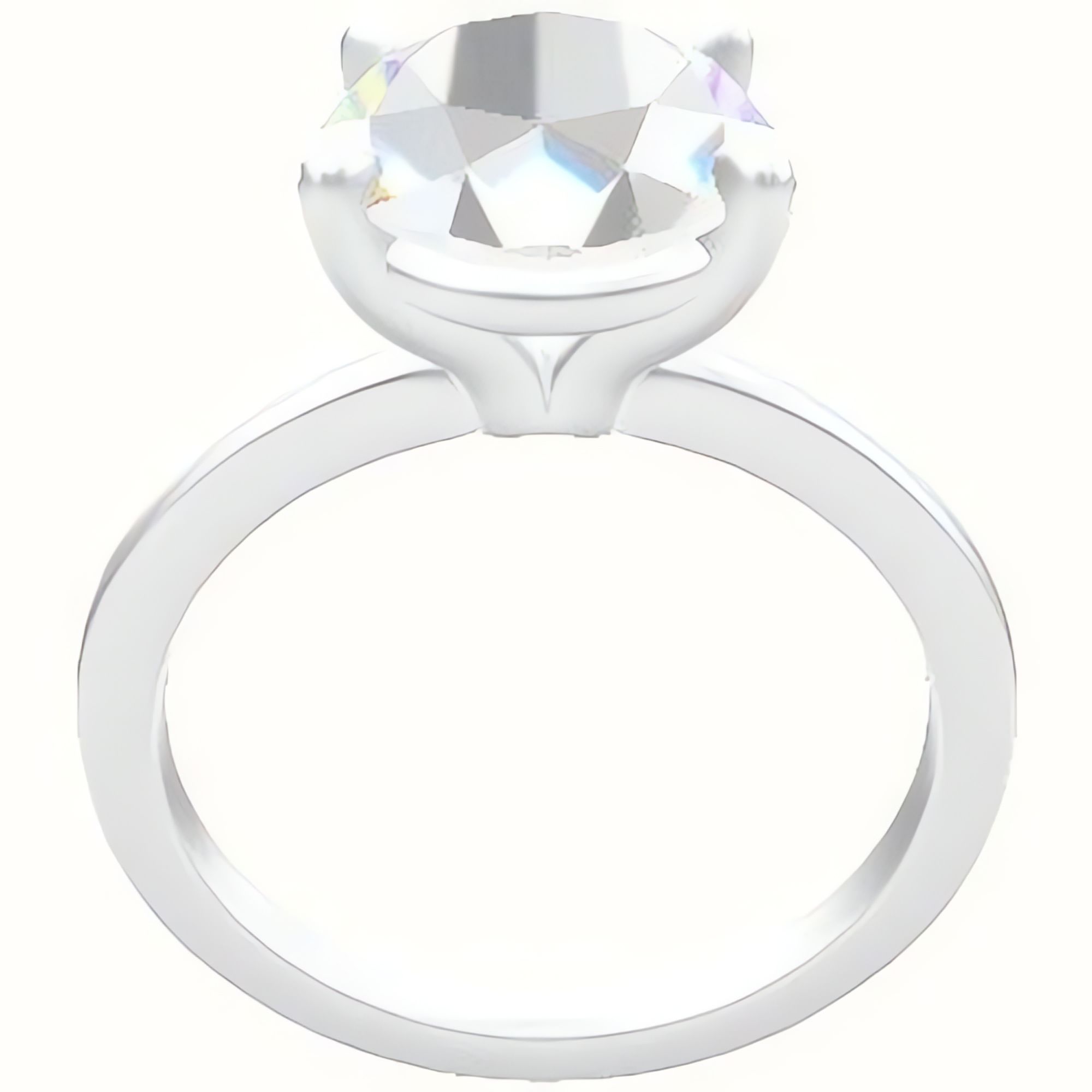 Open Solitaire Engagement Ring With Standard Four Prong Head