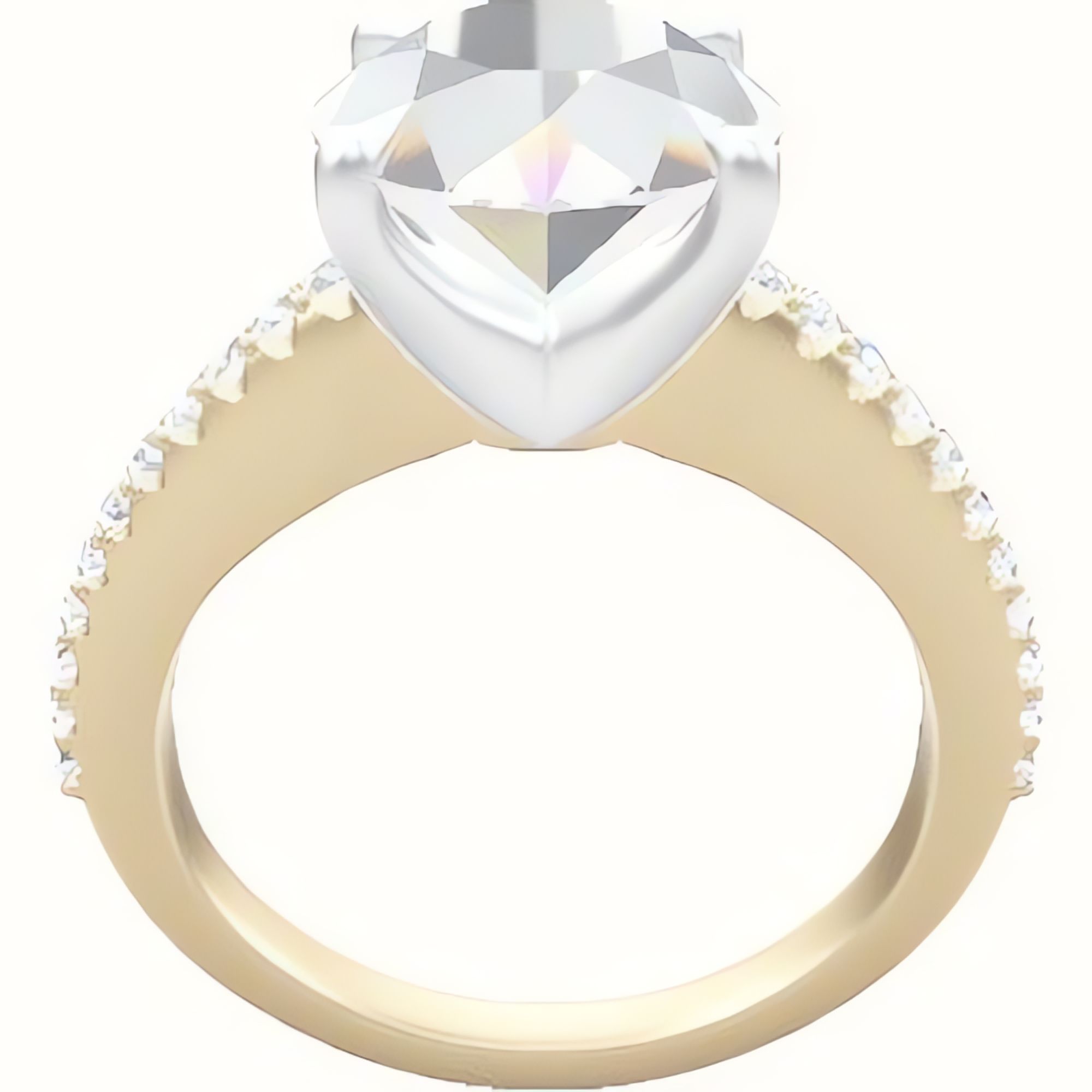 Illusion Set Shank Engagement Ring With Four Prong Head