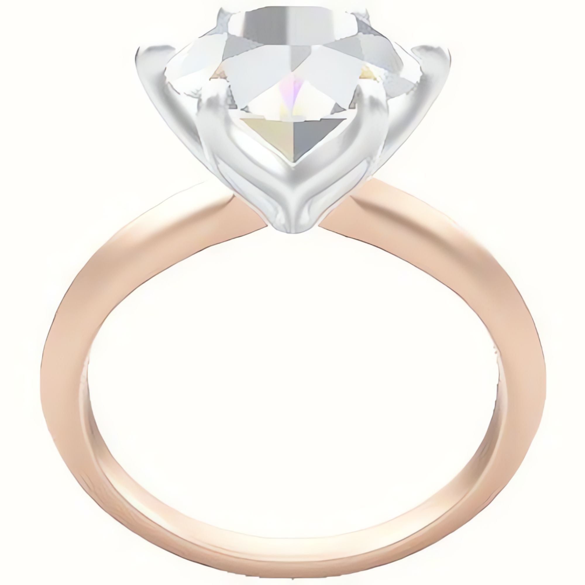 Knife Edge Engagement Ring With Petal Six Prong Head