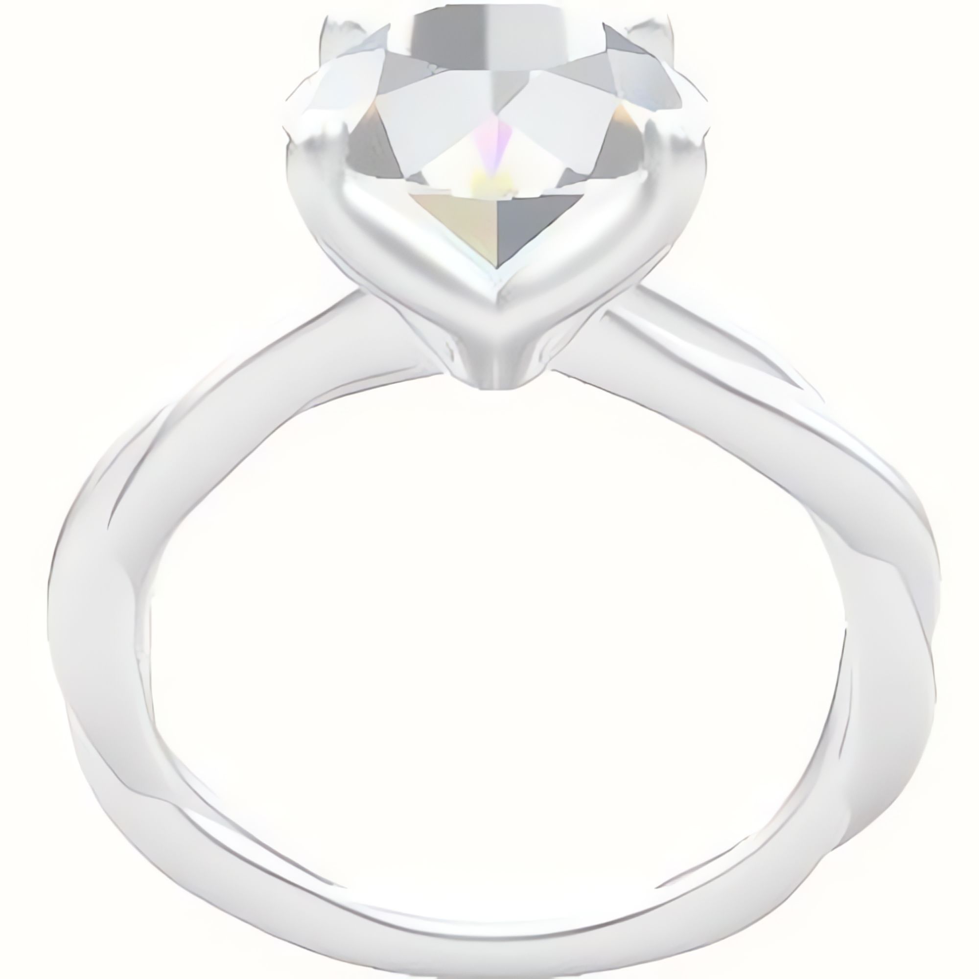 Solitaire Rope Engagement Ring With Petal Four Prong Head