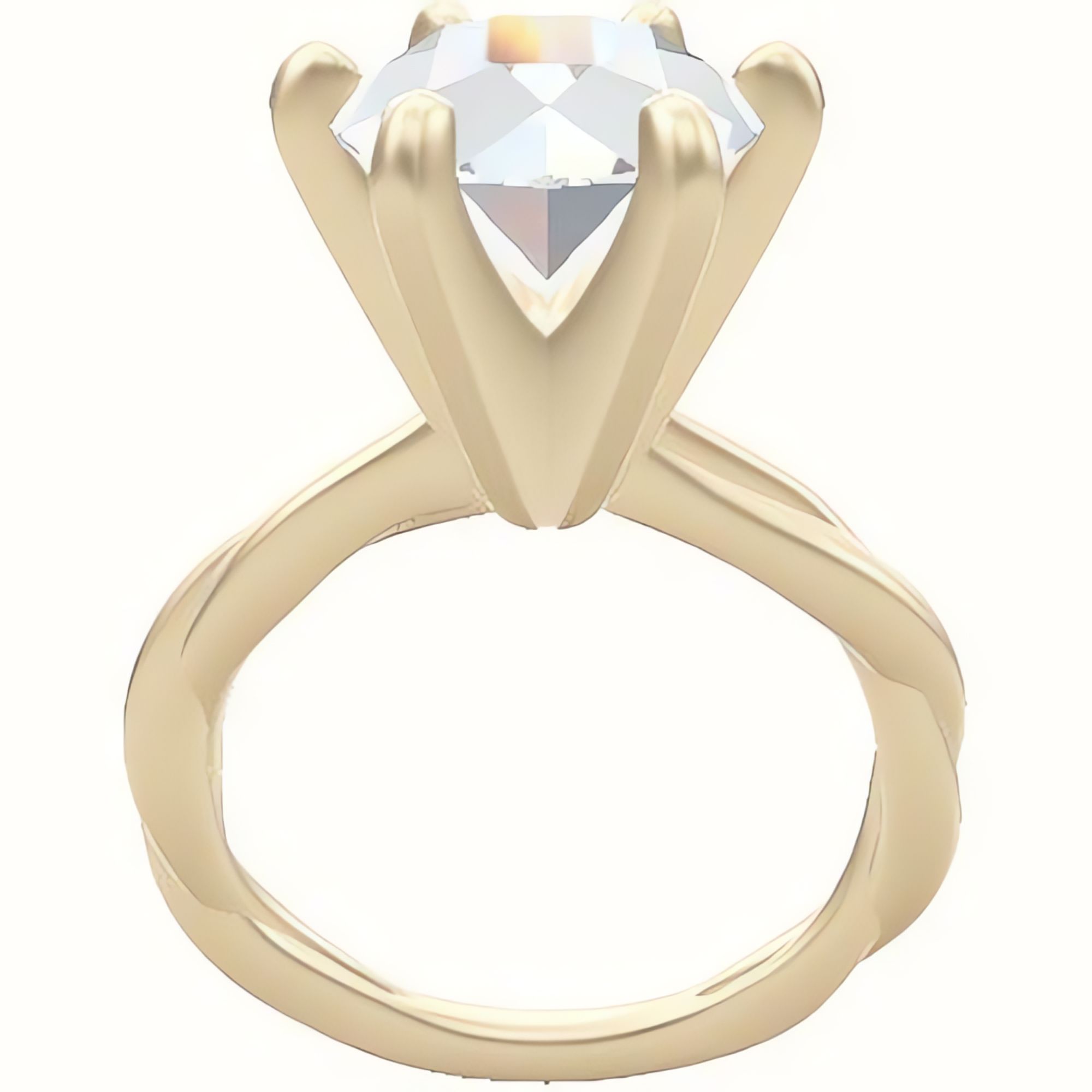Solitaire Rope Engagement Ring With Classic Six Prong Head